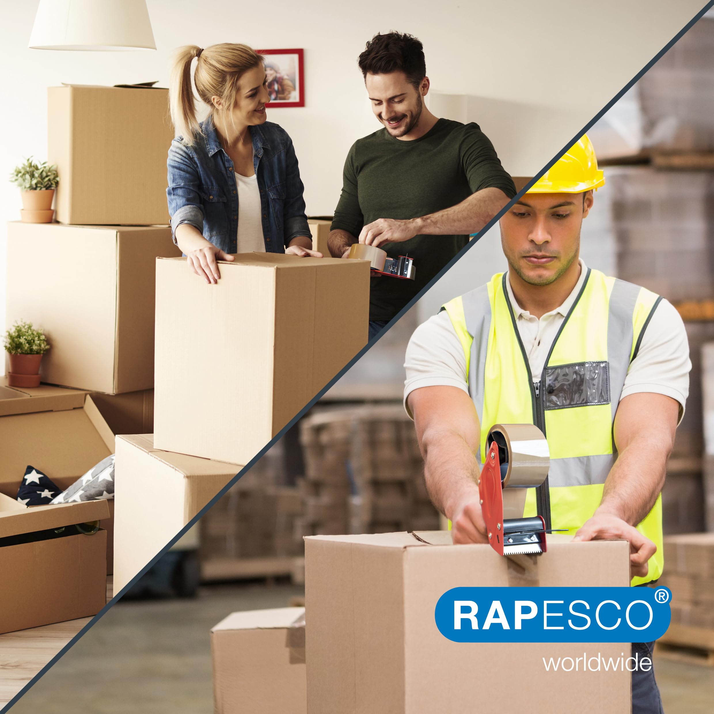 RAPESCO 1581 Germ-Savvy Antibacterial Packaging Tape Dispenser with 5 Brown Tapes | Pistol Grip 6