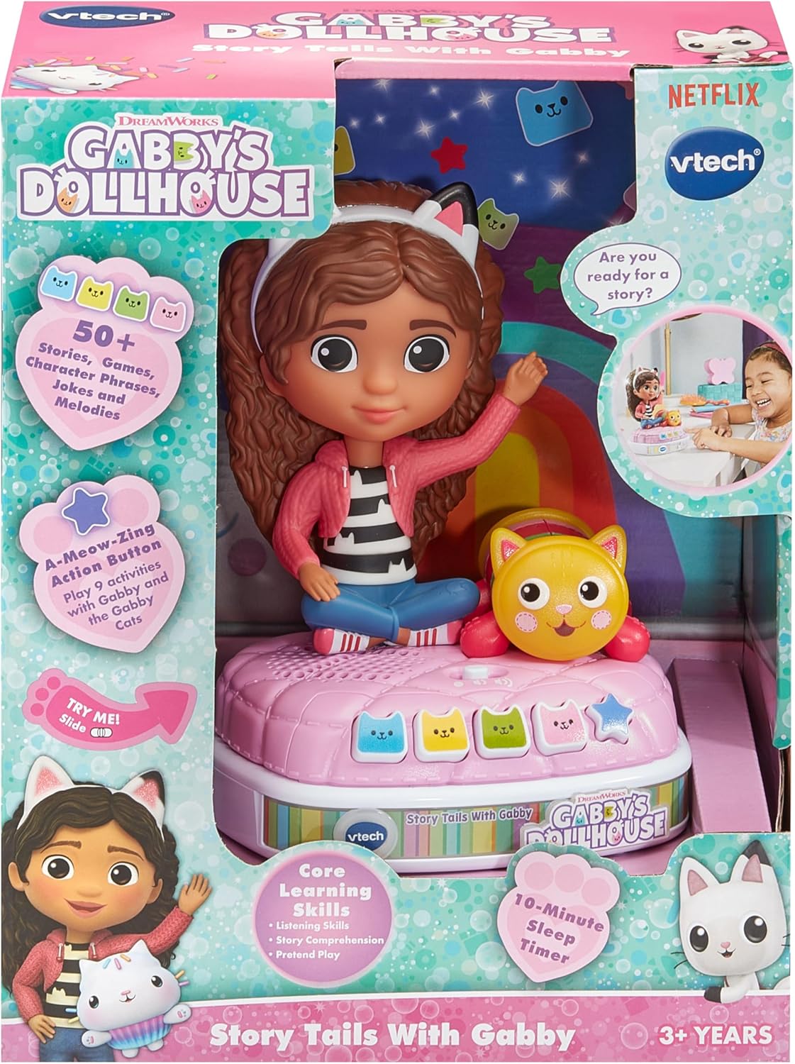 VTech Gabby's Dollhouse Story Tails with Gabby - Interactive Storyteller Toy for Ages 3+ 6