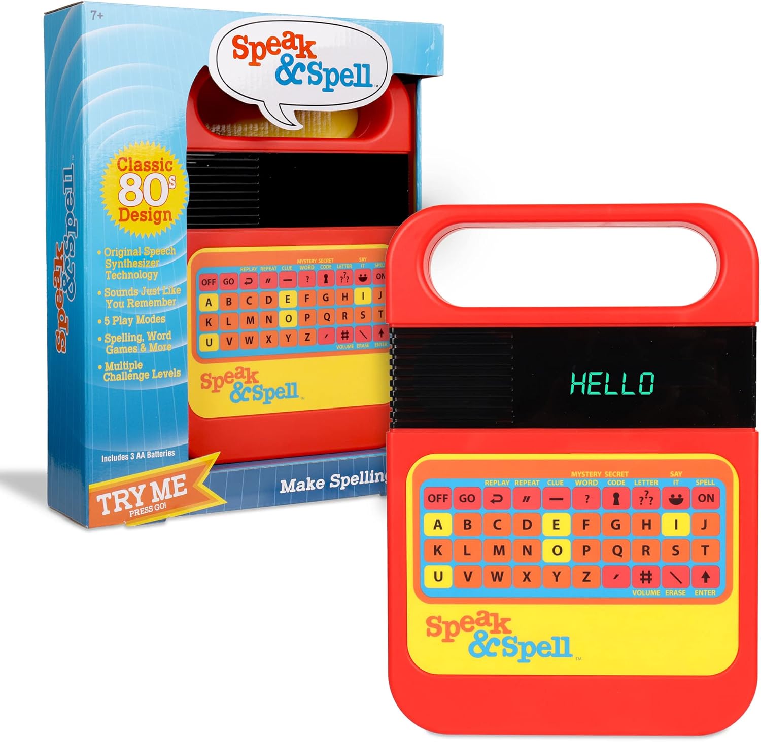 Basic Fun! Speak & Spell Electronic Game - Retro Educational Toy for Ages 7+