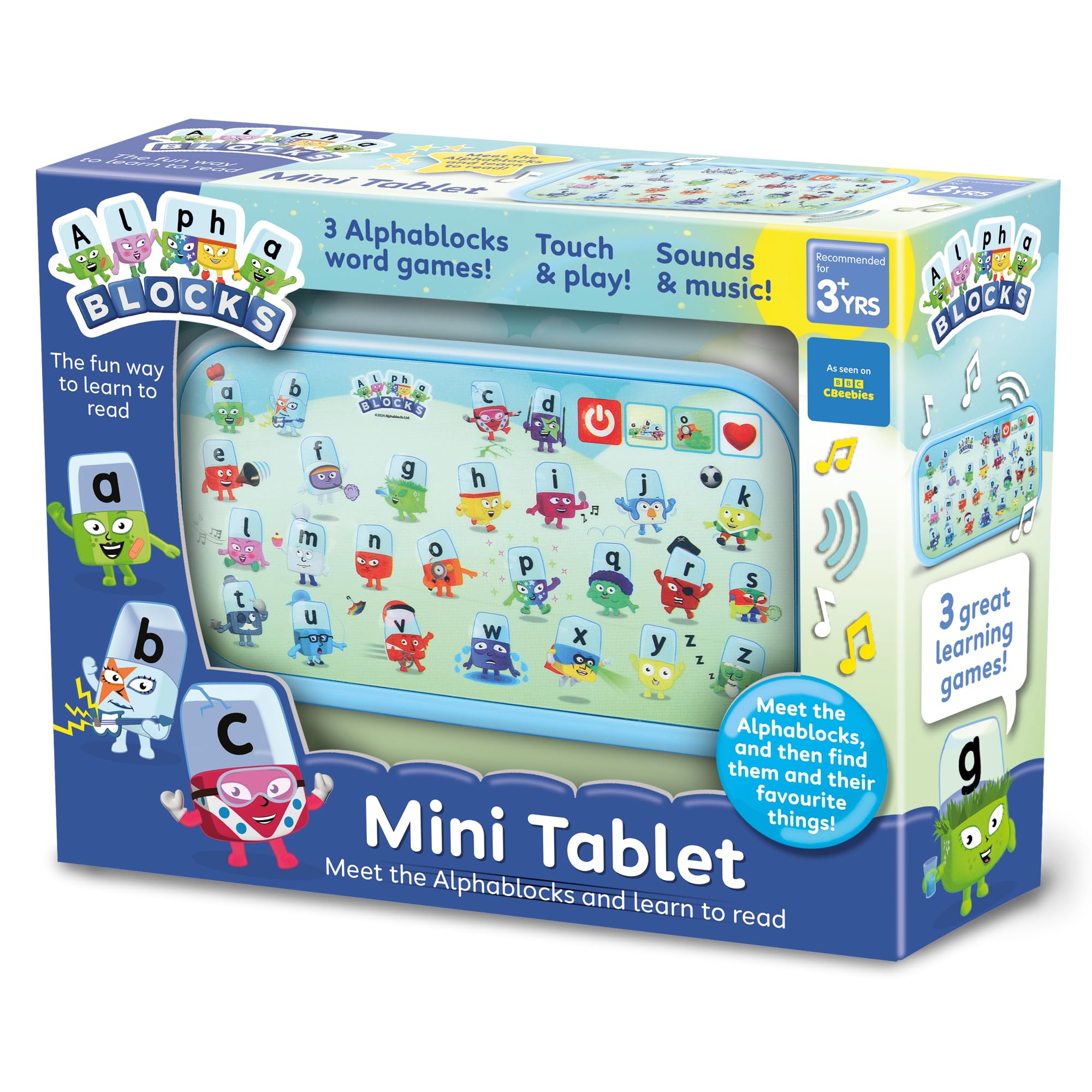 Alphablocks MiniTablet Toy - Interactive Learning Device for Ages 3+