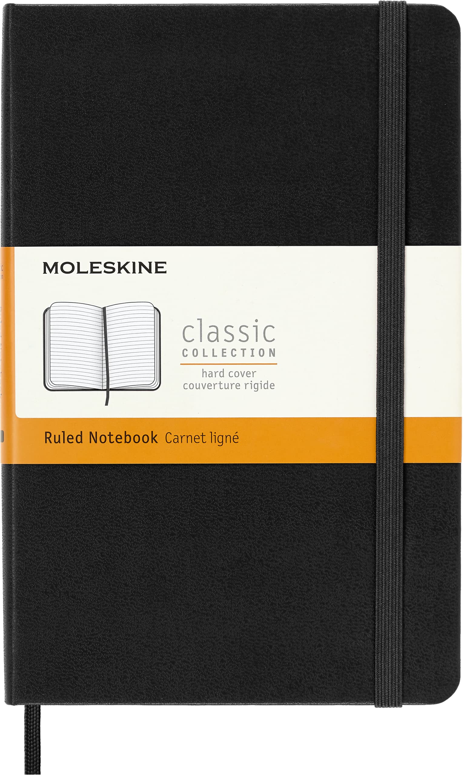 Moleskine Classic Ruled Paper Notebook - Hard Cover | Medium (11.5 x 18 cm) | 208 Pages | Black 1