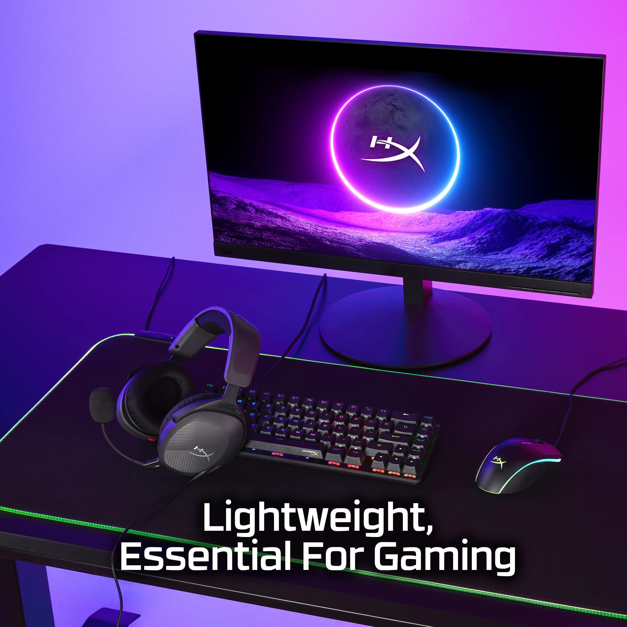 HyperX Cloud Stinger 2 Core Gaming Headset - Lightweight Comfort, Swivel-to-Mute Mic, 40mm Drivers