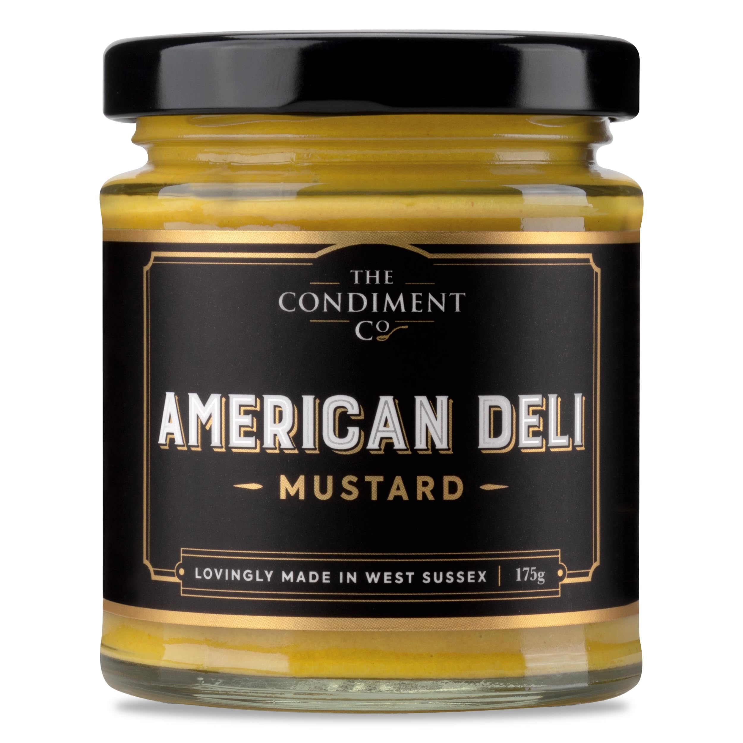 The Condiment Co. American Deli Mustard 175g - Smooth Yellow Mustard Sauce for Burgers & Hot Dogs