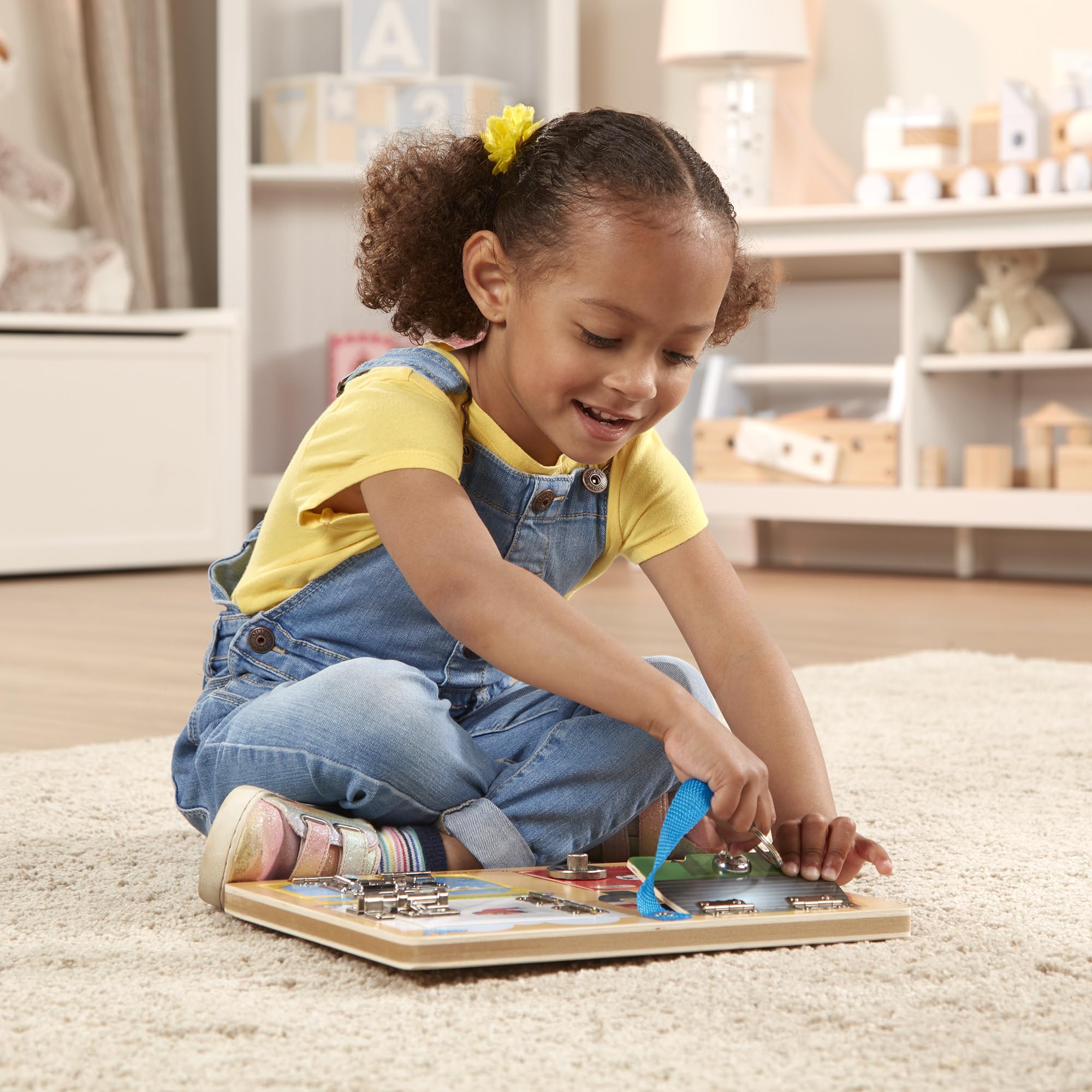 Melissa & Doug Locks & Latches Board - Educational Wooden Toy for Ages 3+ 9