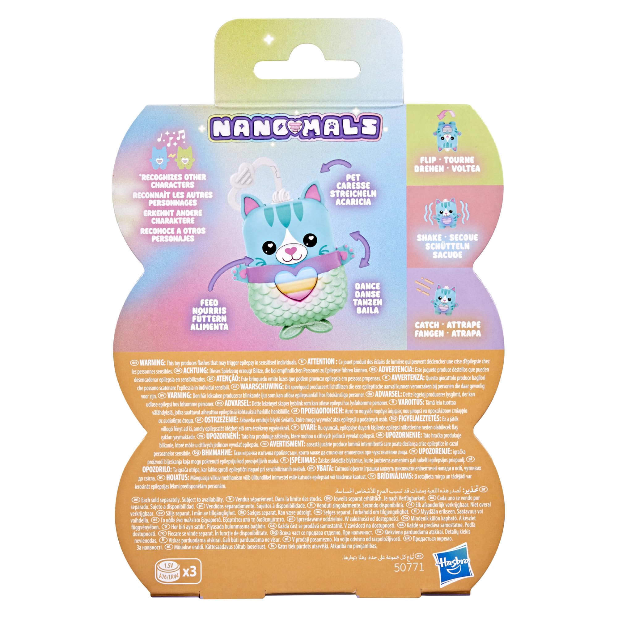 Nano-mals Pawtricia the Blue Kitty with Mermaid Outfit - Electronic Fidget Pet 9