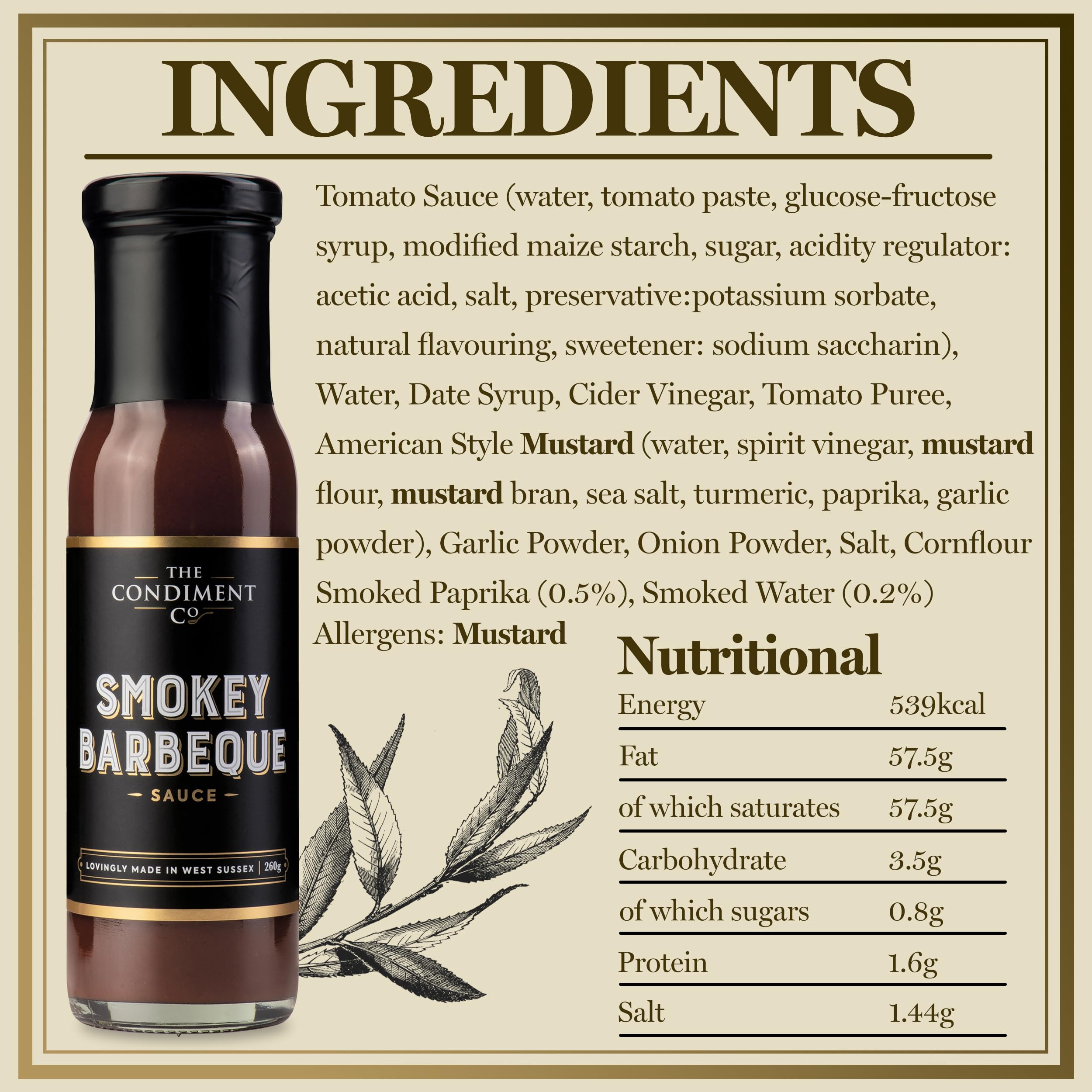 The Condiment Company - Smokey Barbecue Sauce 260g 3
