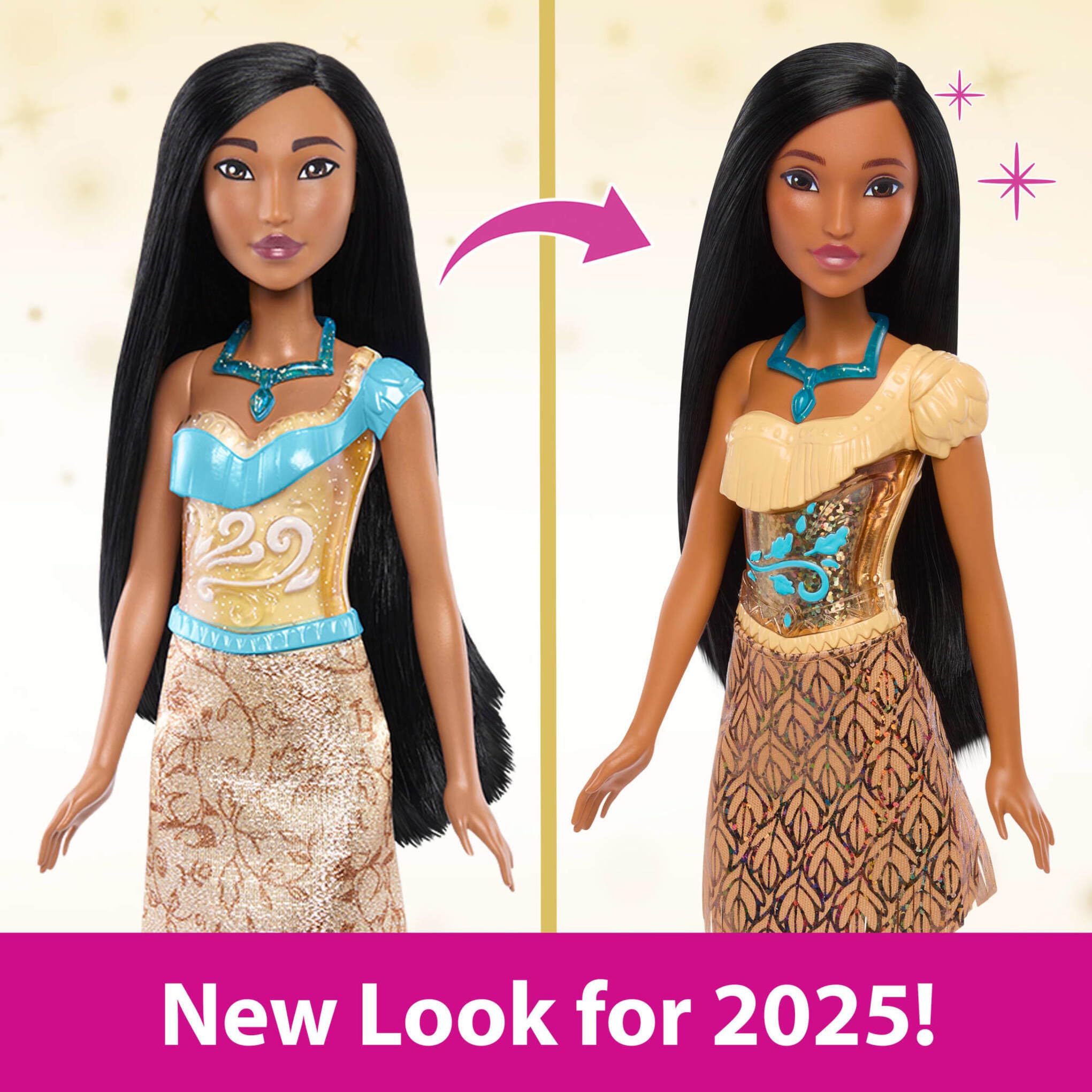 Disney Princess Pocahontas Posable Fashion Doll with Sparkling Outfit and Removable Accessories 9