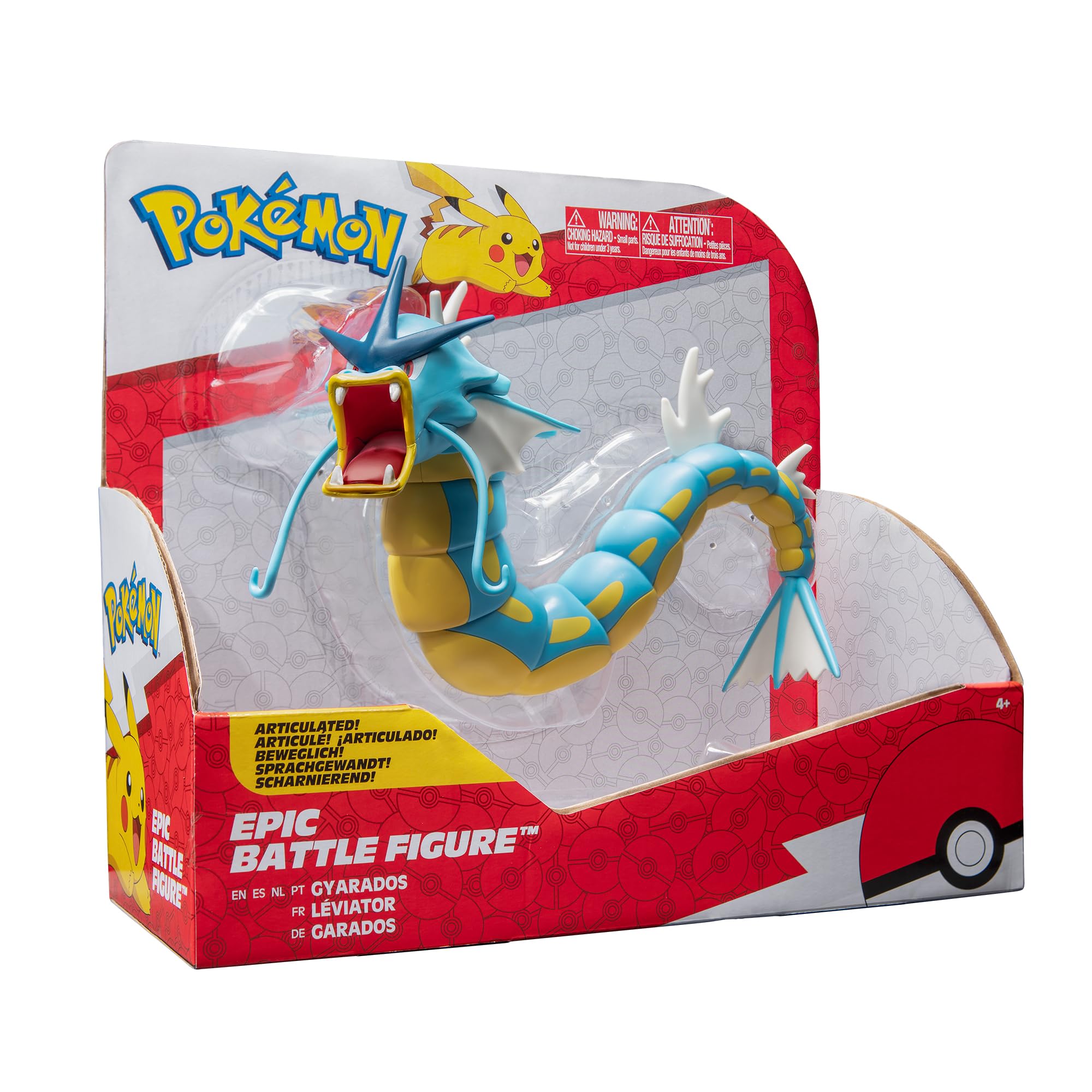 Pokémon Gyarados Epic Battle Figure - 12-Inch Articulated Action Figure with Display Stand 8