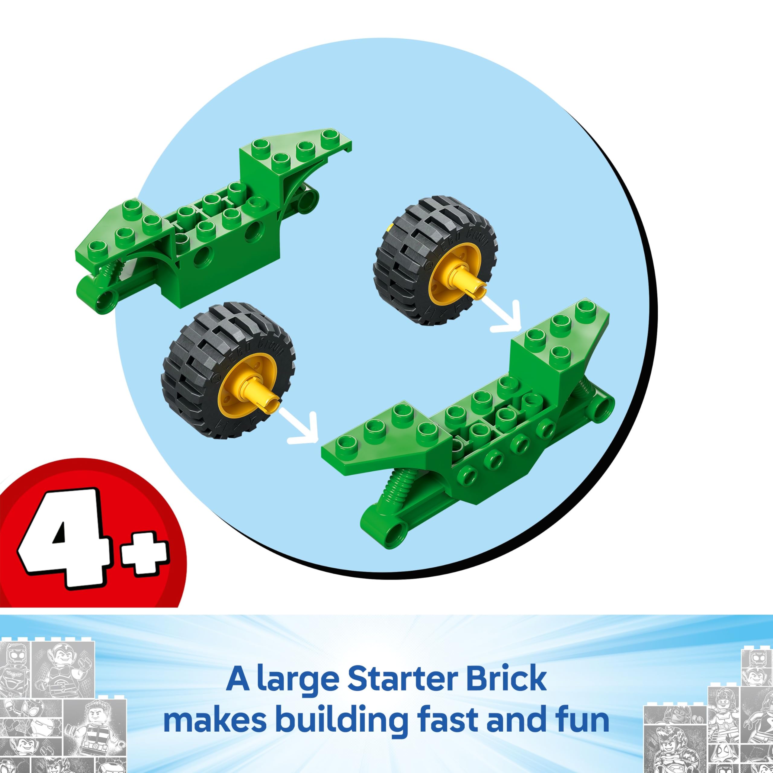 LEGO Marvel Spin and Electro Dinosaur Vehicle Chase Set - Buildable Super Hero Playset for Kids 4+ 10