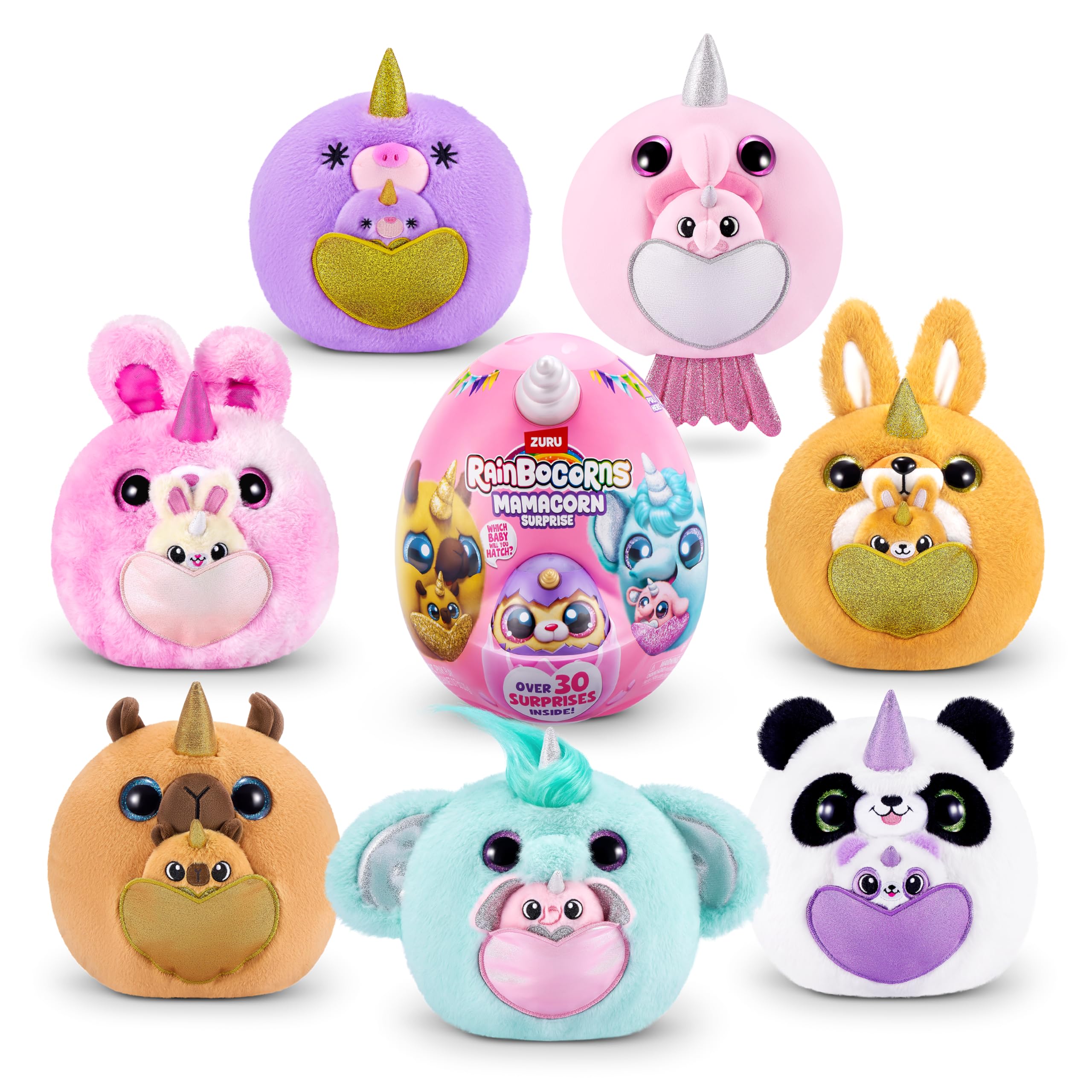 Rainbocorns Mamacorn Surprise by ZURU - Collectible Plush Toy with 30+ Surprises for Girls 3+ 9