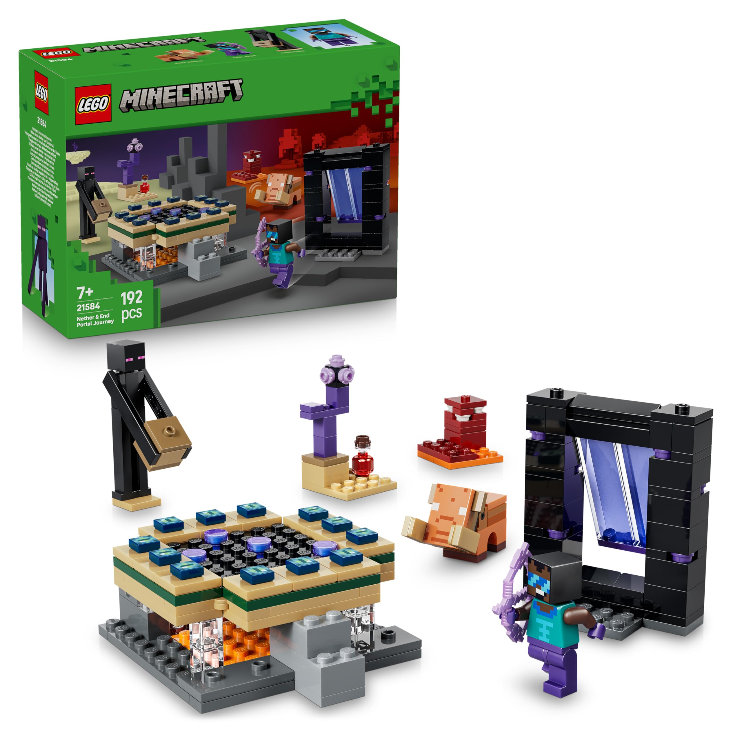 LEGO Minecraft Nether & End Portal Journey Building Set | Ages 7+ | Model 21584 1