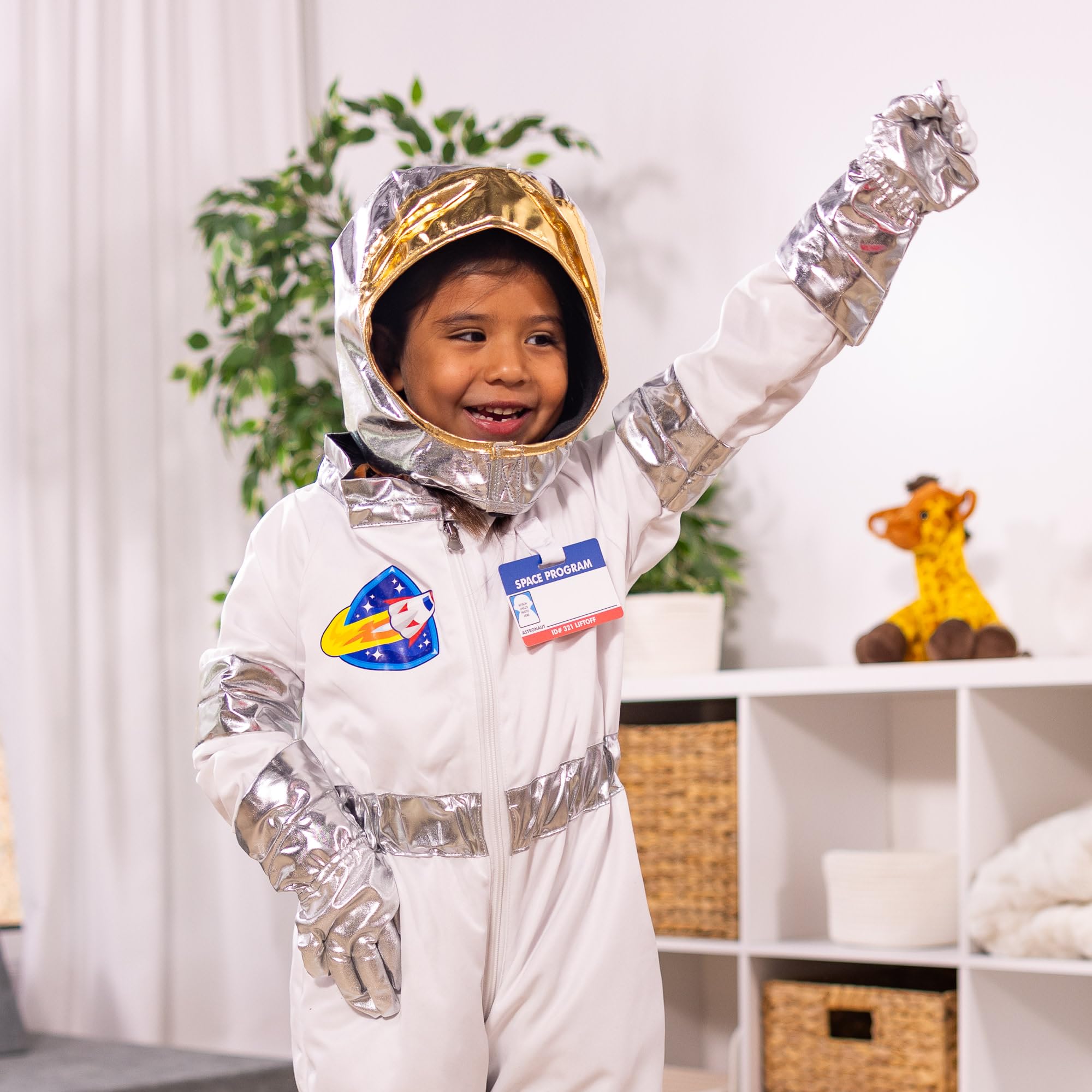 Melissa & Doug Astronaut Role-Play Costume Set - Ages 3-6 | Machine Washable | 4 Pieces