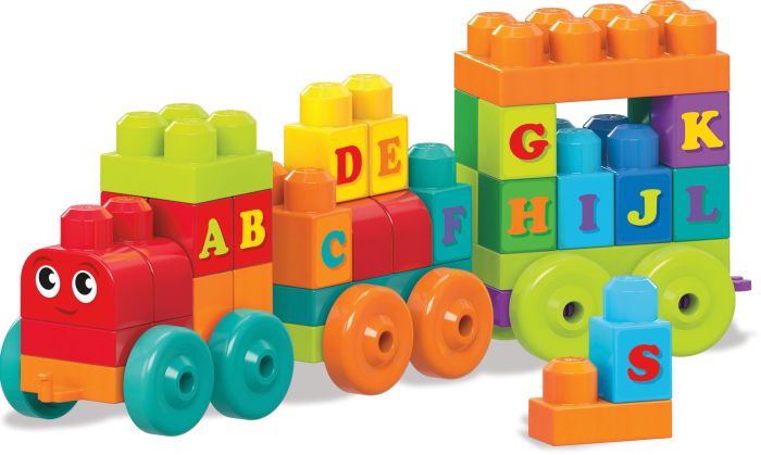 Mega Bloks DXH35 costruzione basi ABC apprendimento treno