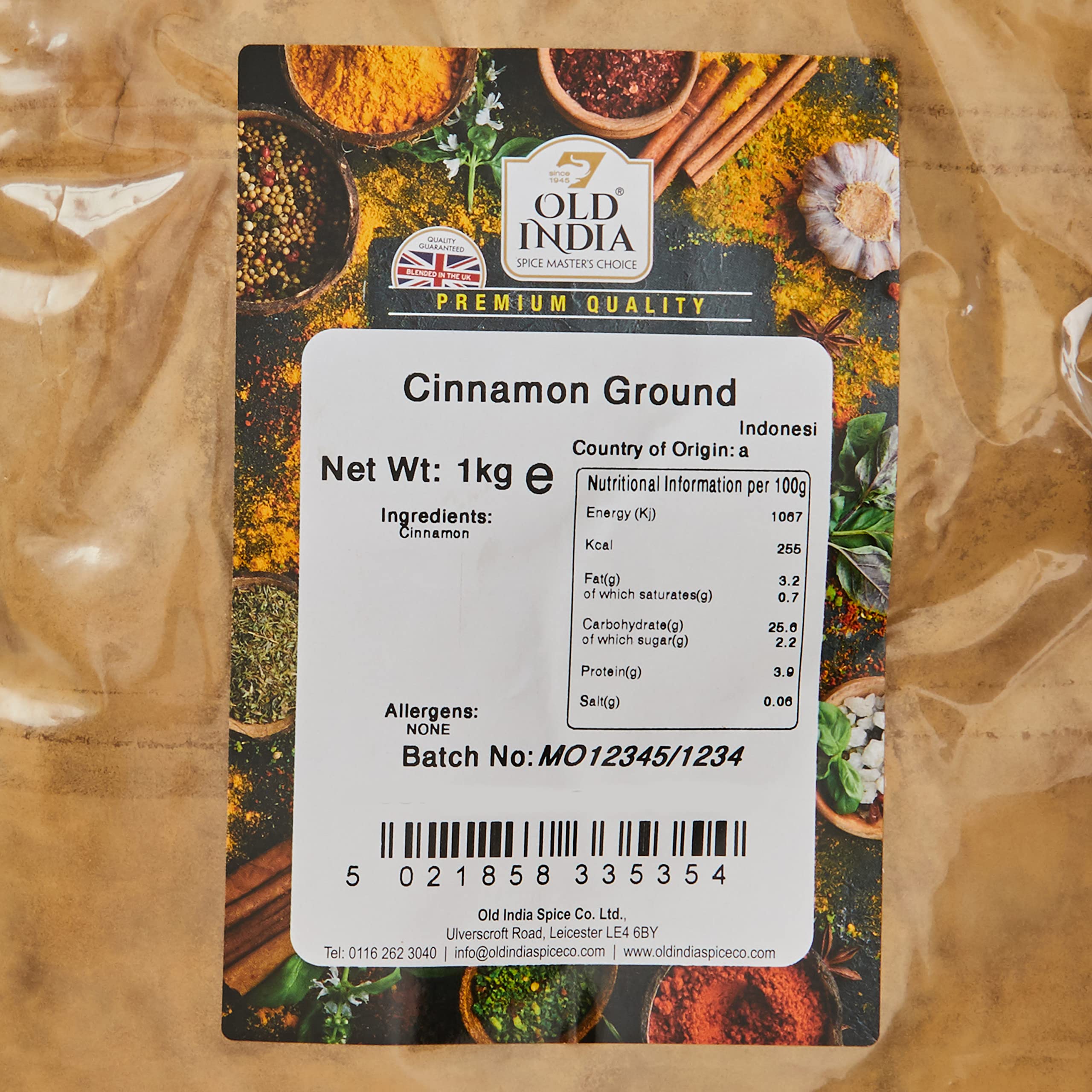 Old India Ground Cinnamon Powder | 1 kg Natural Spice for Curries & Soups