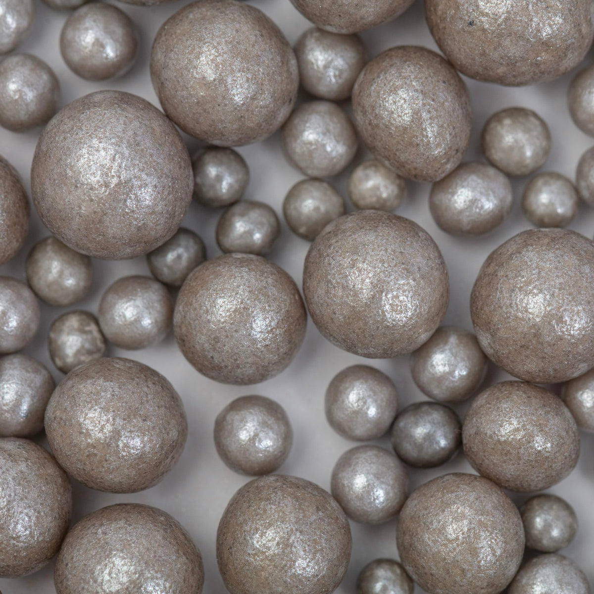 PME Silver Pearl Sprinkles - Mixed Size Edible Sugar Decorations | 76g
