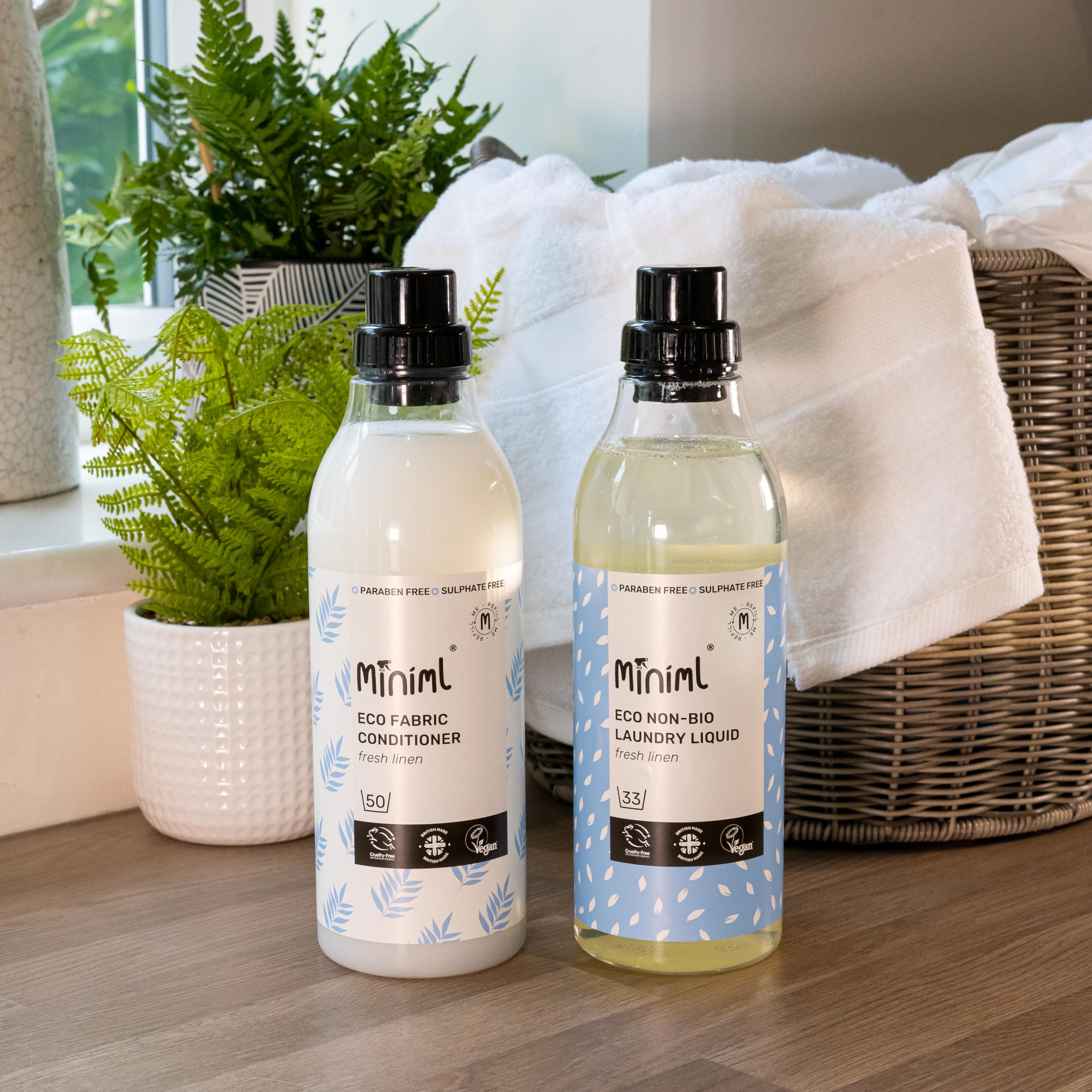 Miniml Öko-Weichspüler, 1 l – natürlicher Weichspüler mit frischem Leinenduft 6