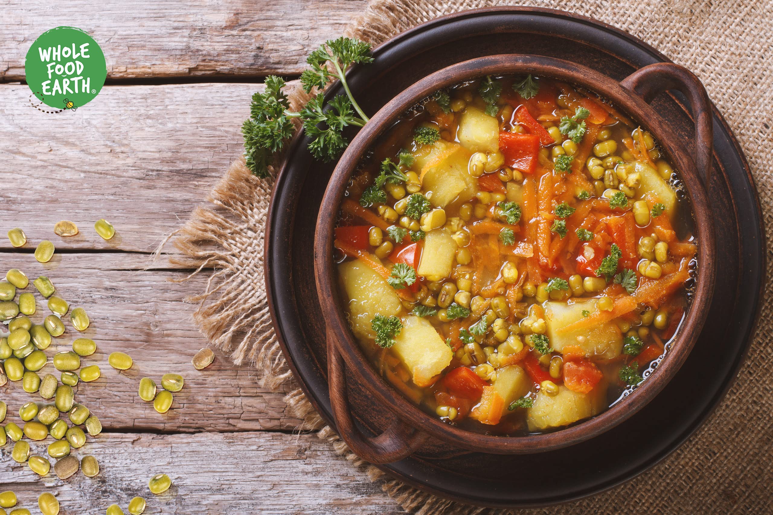 Wholefood Earth Organic Mung Beans 500g | GMO Free | Vegan | High Protein & Fibre | Certified Organic 5