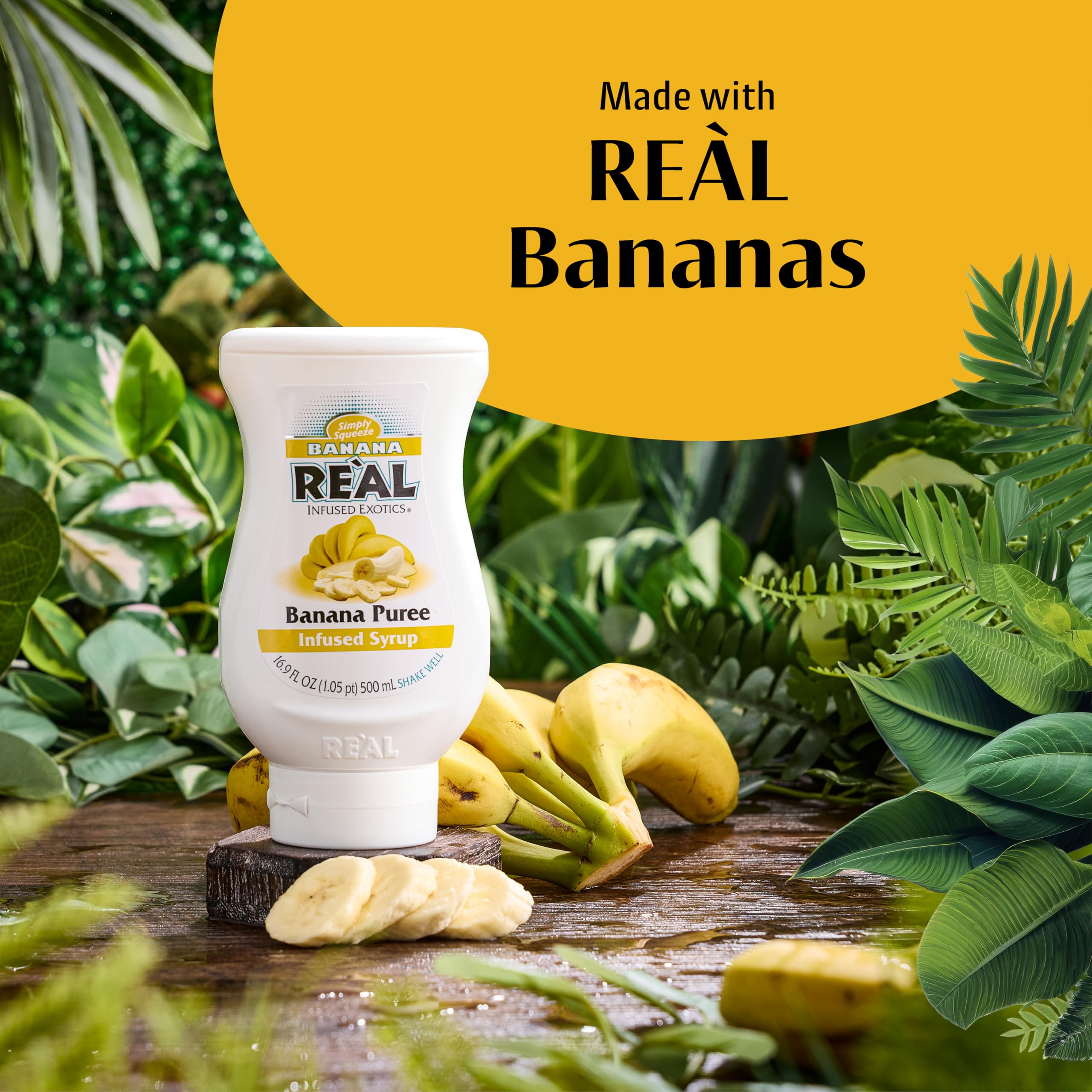 Reàl Infused Exotics Banana Puree Infused Fruit Syrup | 500 ml | Vegan, Gluten Free 4