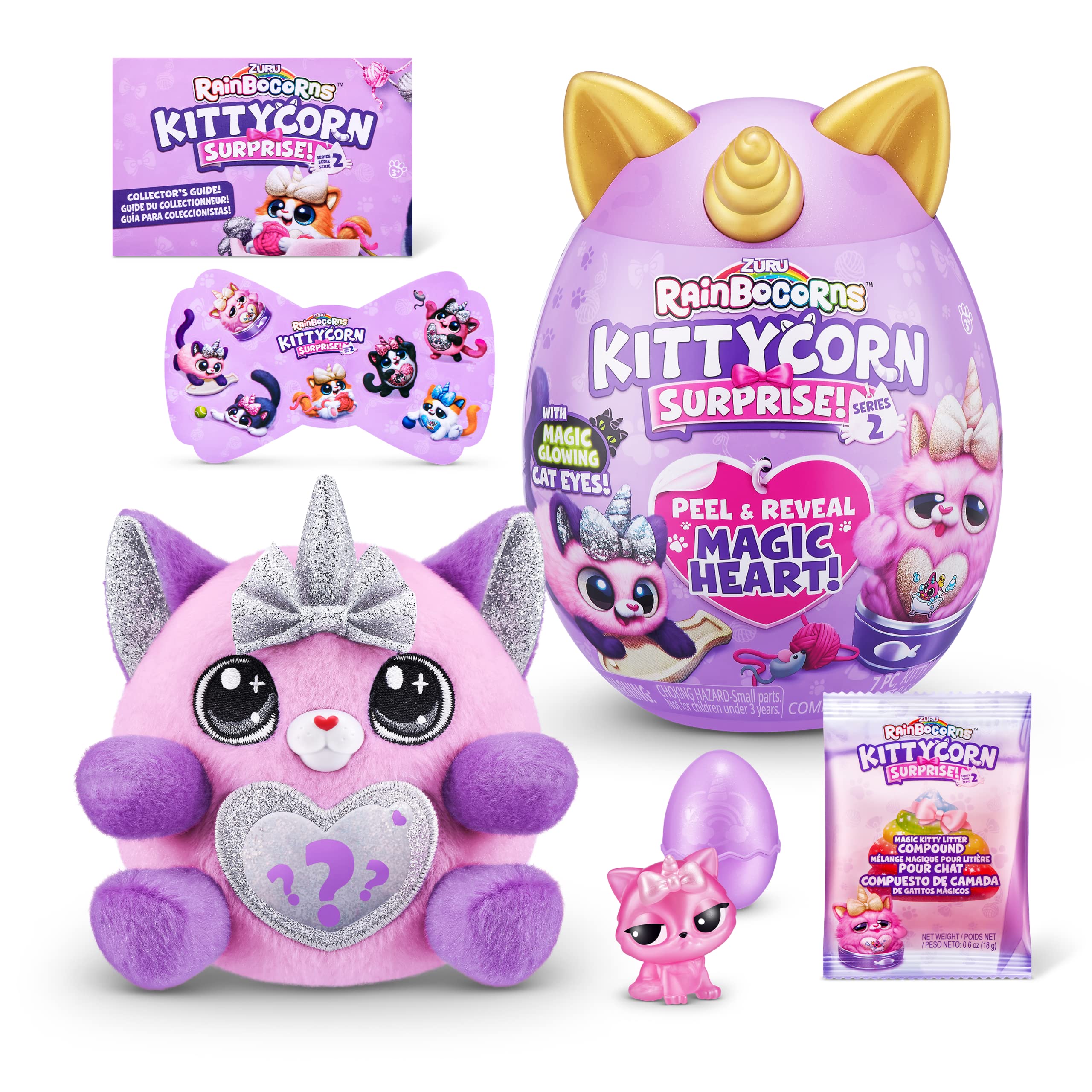 Rainbocorns Kittycorn Surprise Series 2 - Sola the Bengal Cat Collectible Plush | 10 Surprises | Ages 3+