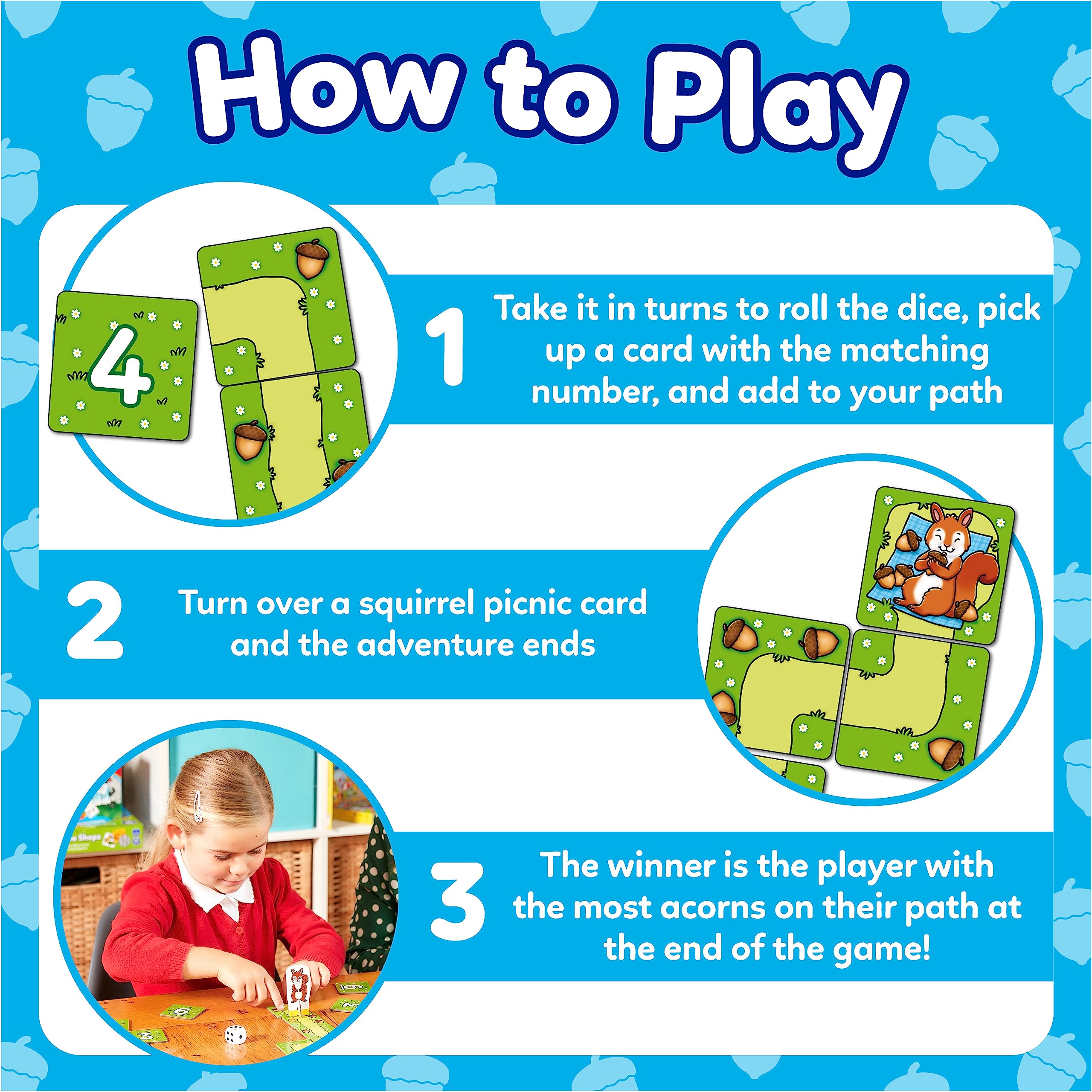 Orchard Toys Nutty Numbers Game - Educational Counting & Number Recognition for Ages 4+ 4