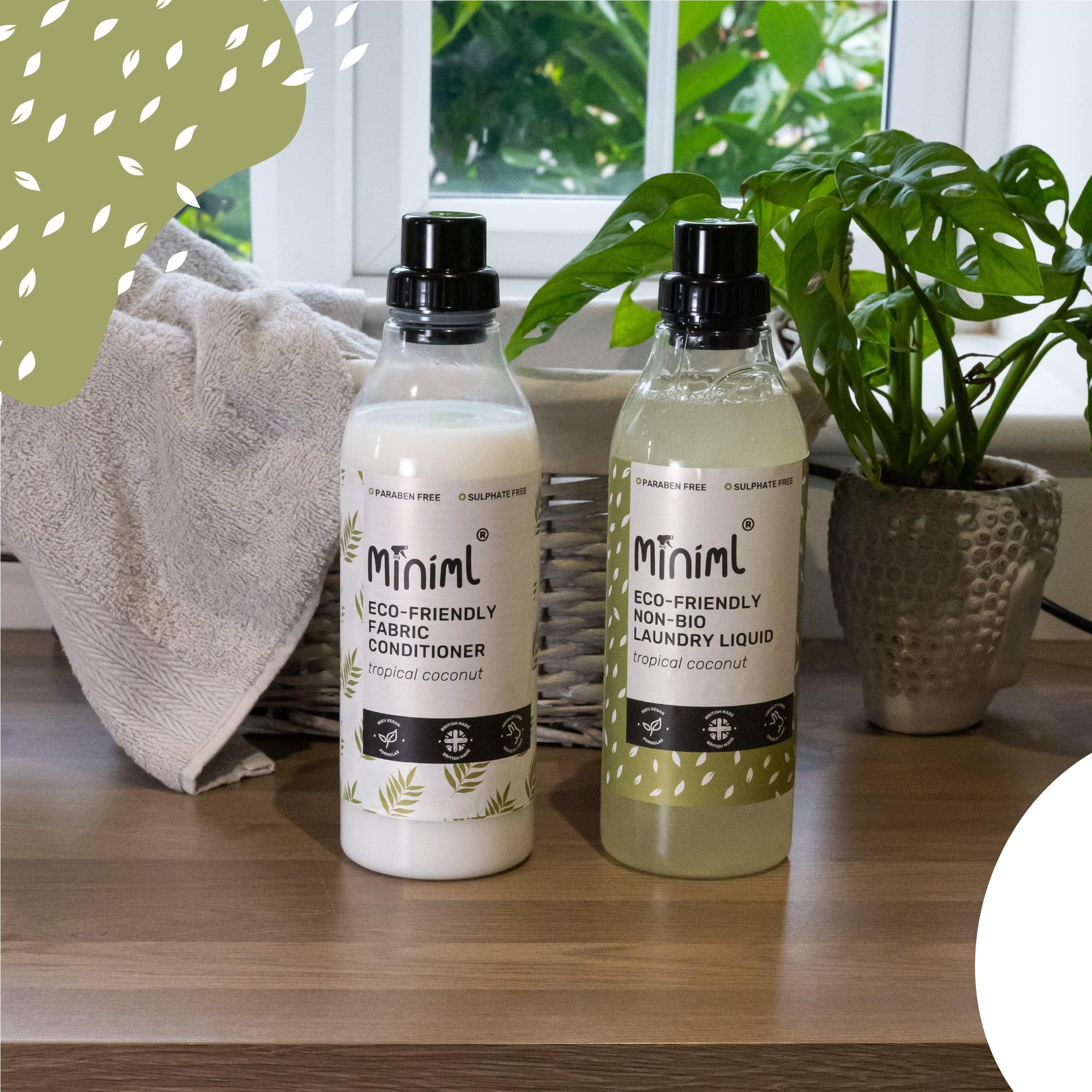 Miniml Eco Fabric Softener & Conditioner - Tropical Coconut Scent, 1L | Vegan & Cruelty Free