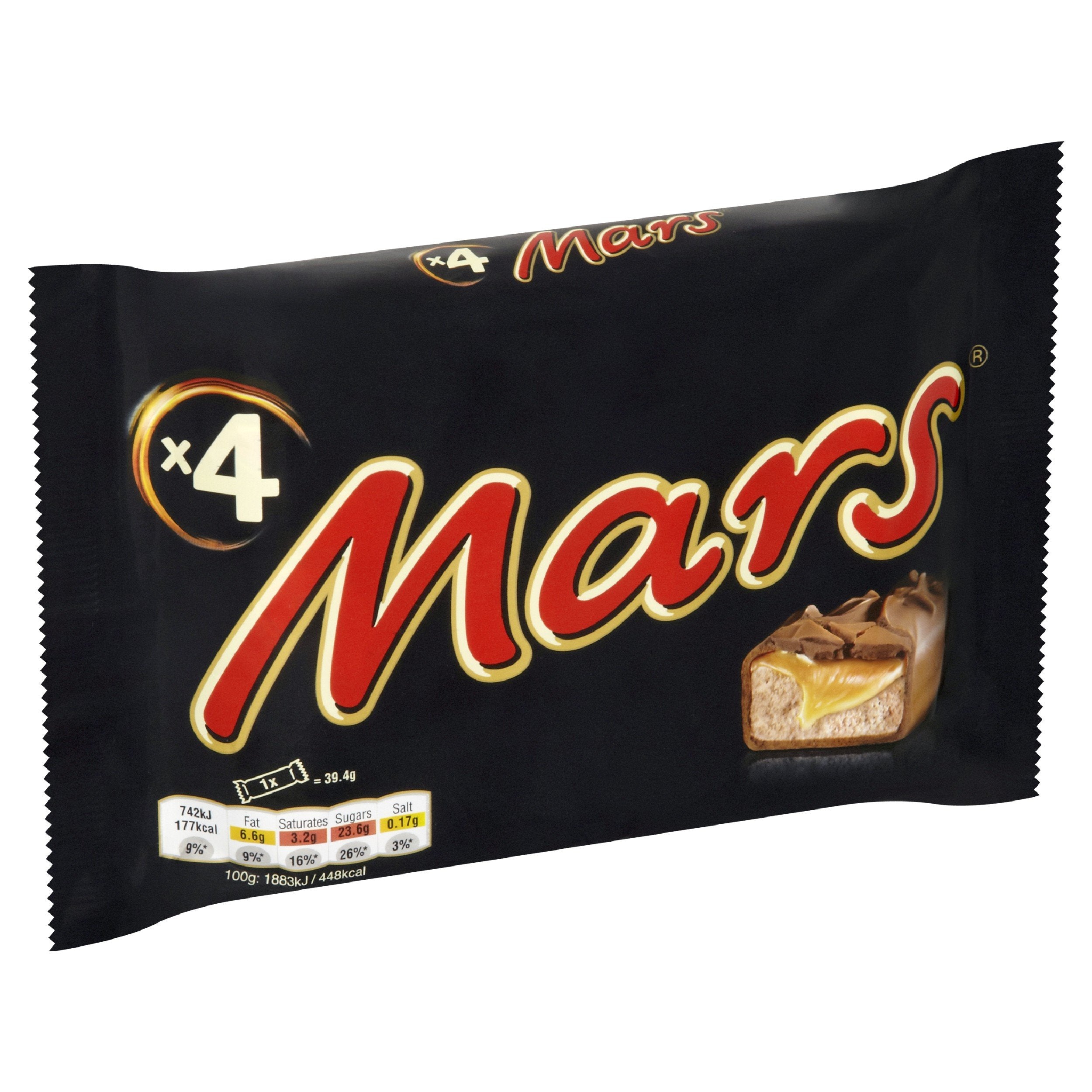 Mars Snackriegel mit Karamell, Nougat und Milchschokolade, Multipack, 4 x 39,4 g 7