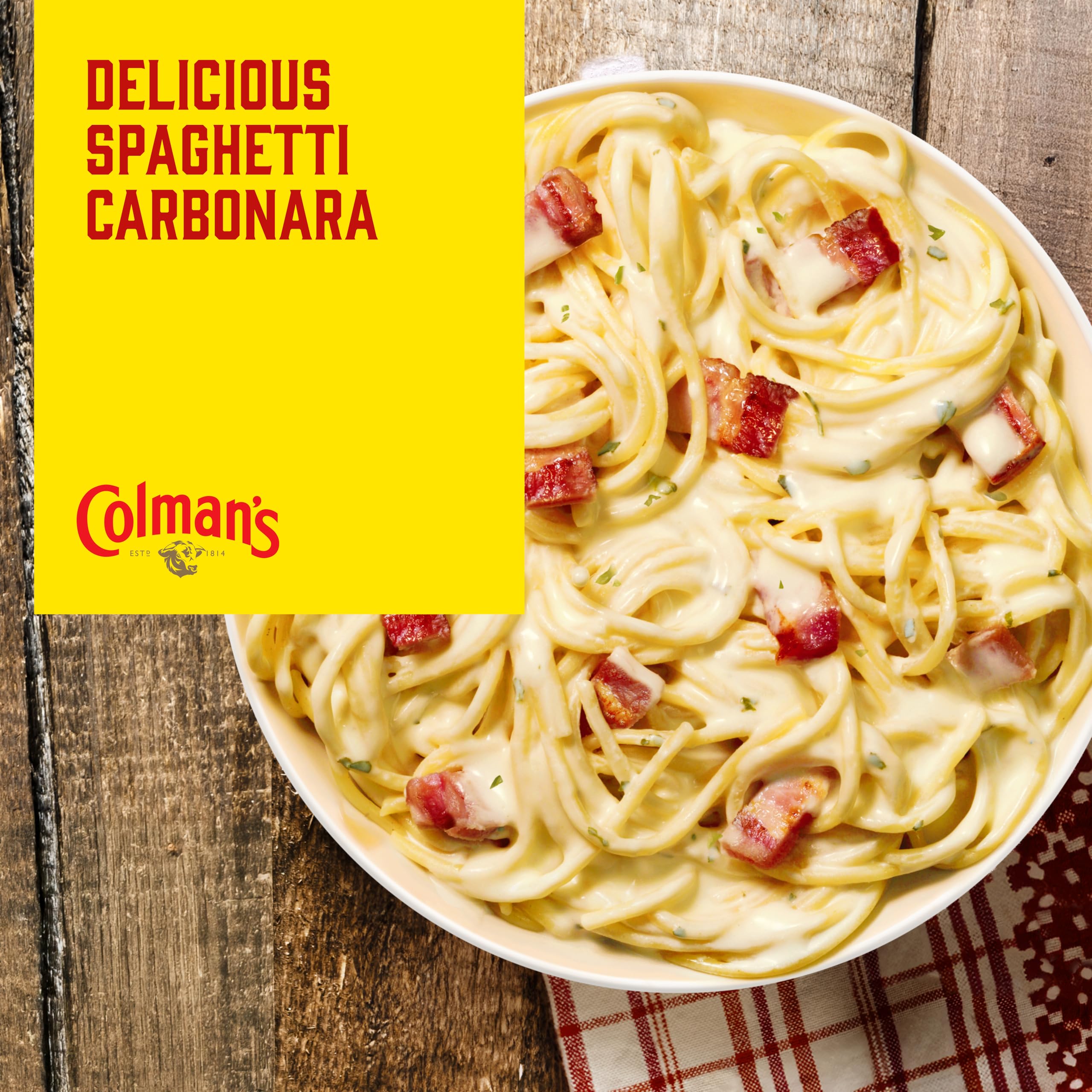 Colman's Midweek Meals Spaghetti Carbonara Meal Maker Mix | 4 Servings | 38g Pack 5