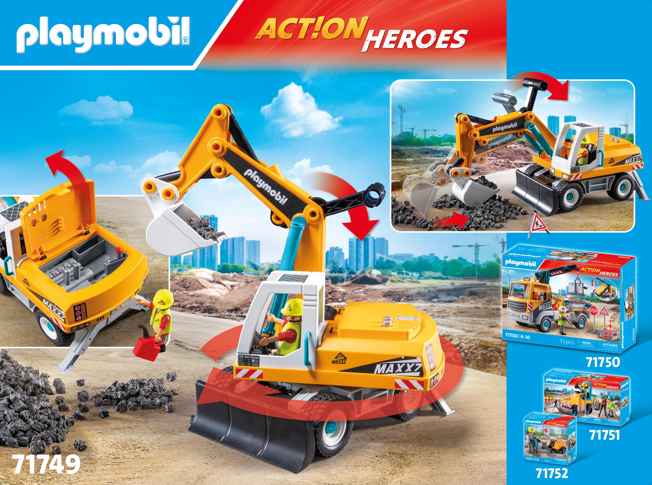 Playmobil Big Digger - Construction Vehicle Playset for Kids Ages 4-10 4