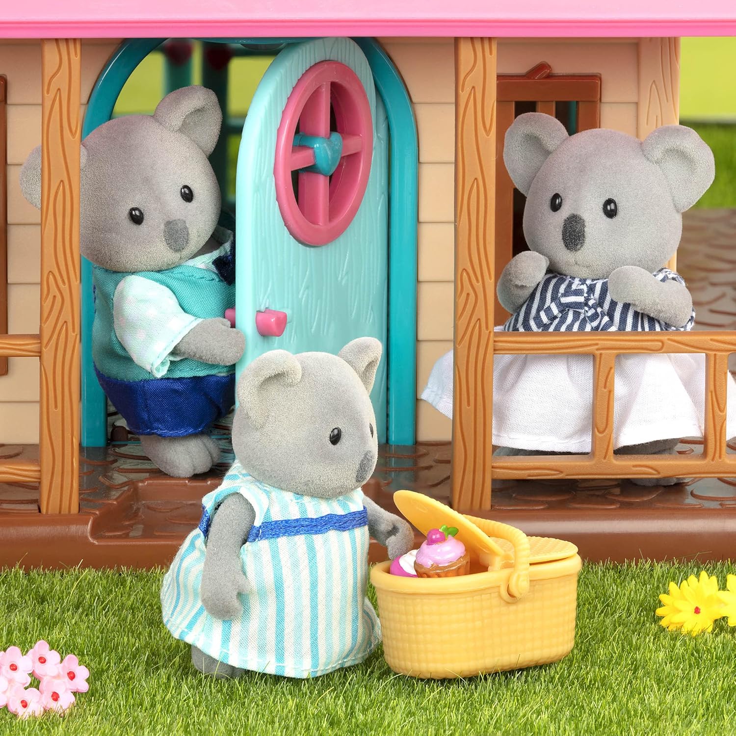 Canberra Koala Family - 5pc Playset with Movable Figurines & Storybook for Kids 3+ 5