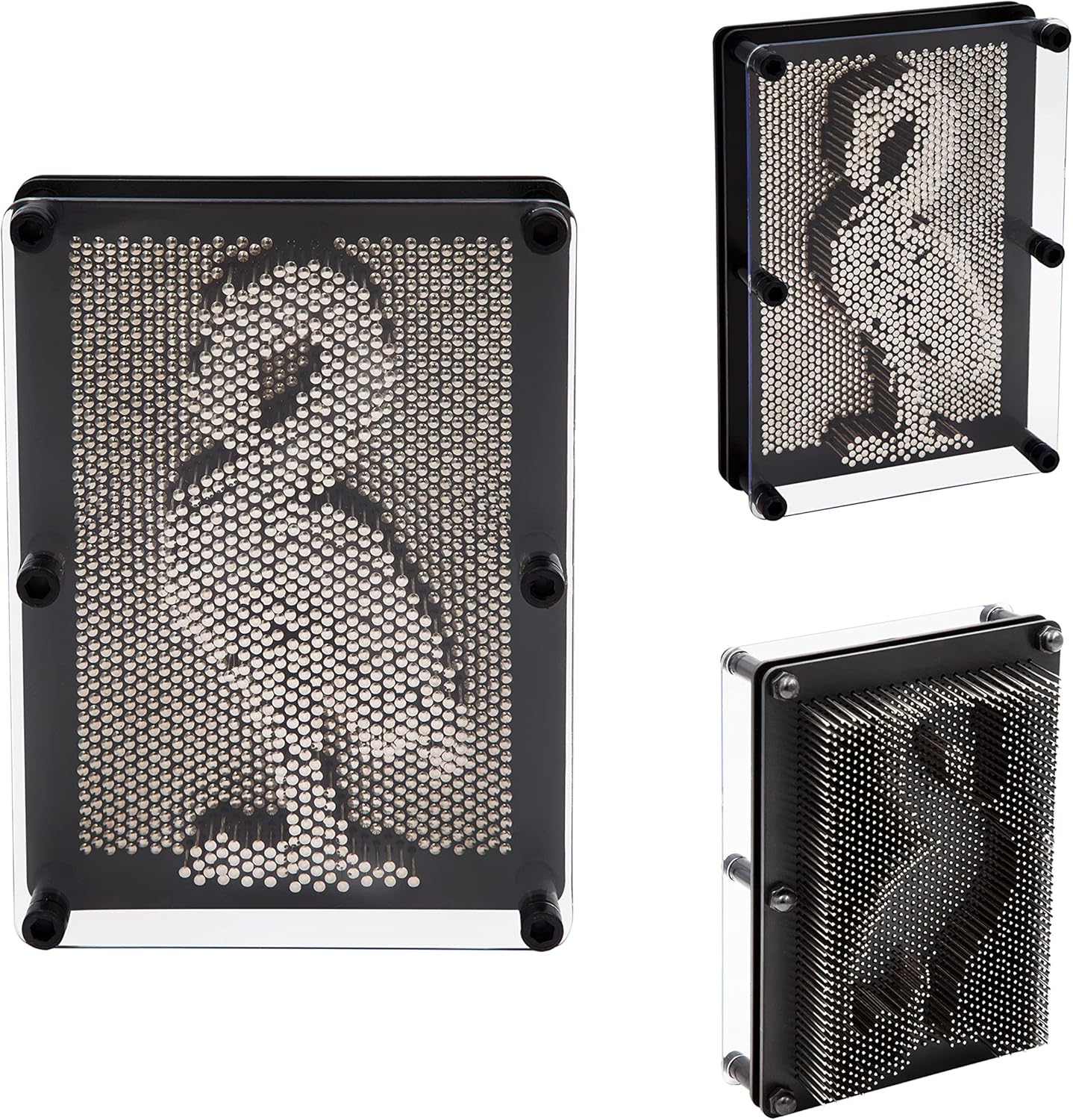 Global Gizmos 30350 Metal Pin Art Impression Toy - Black Frame 5