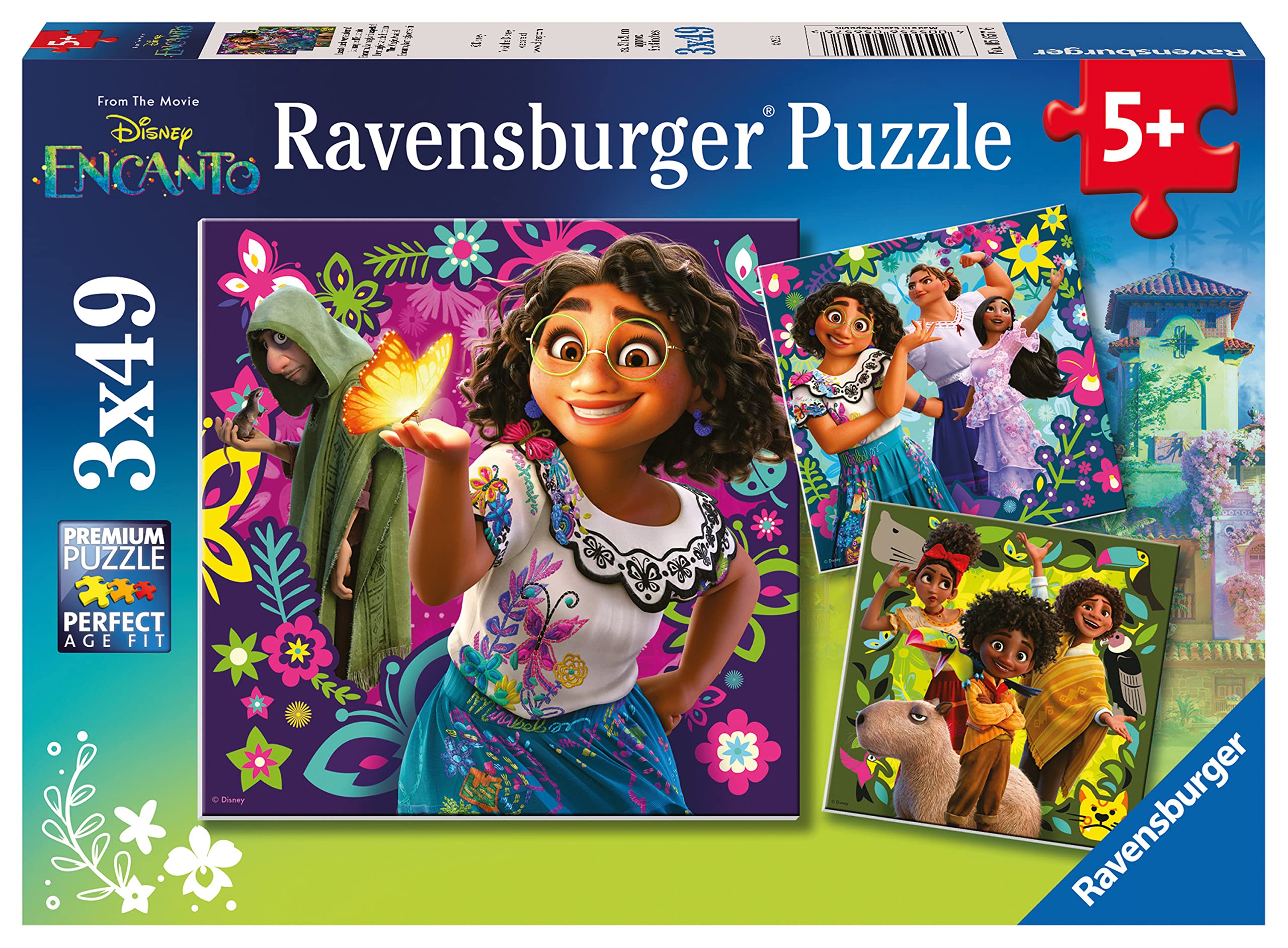 Ravensburger Disney Encanto 3 x 49-Piece Jigsaw Puzzles for Kids Age 5+ - Vibrant Magic