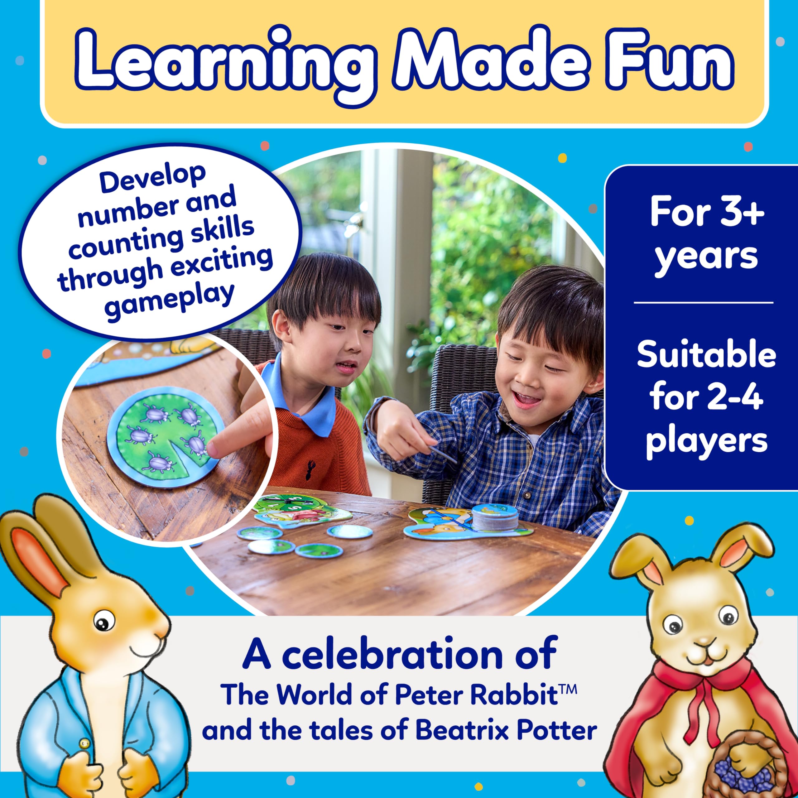 Orchard Toys Peter Rabbit Fish and Count Board Game 5