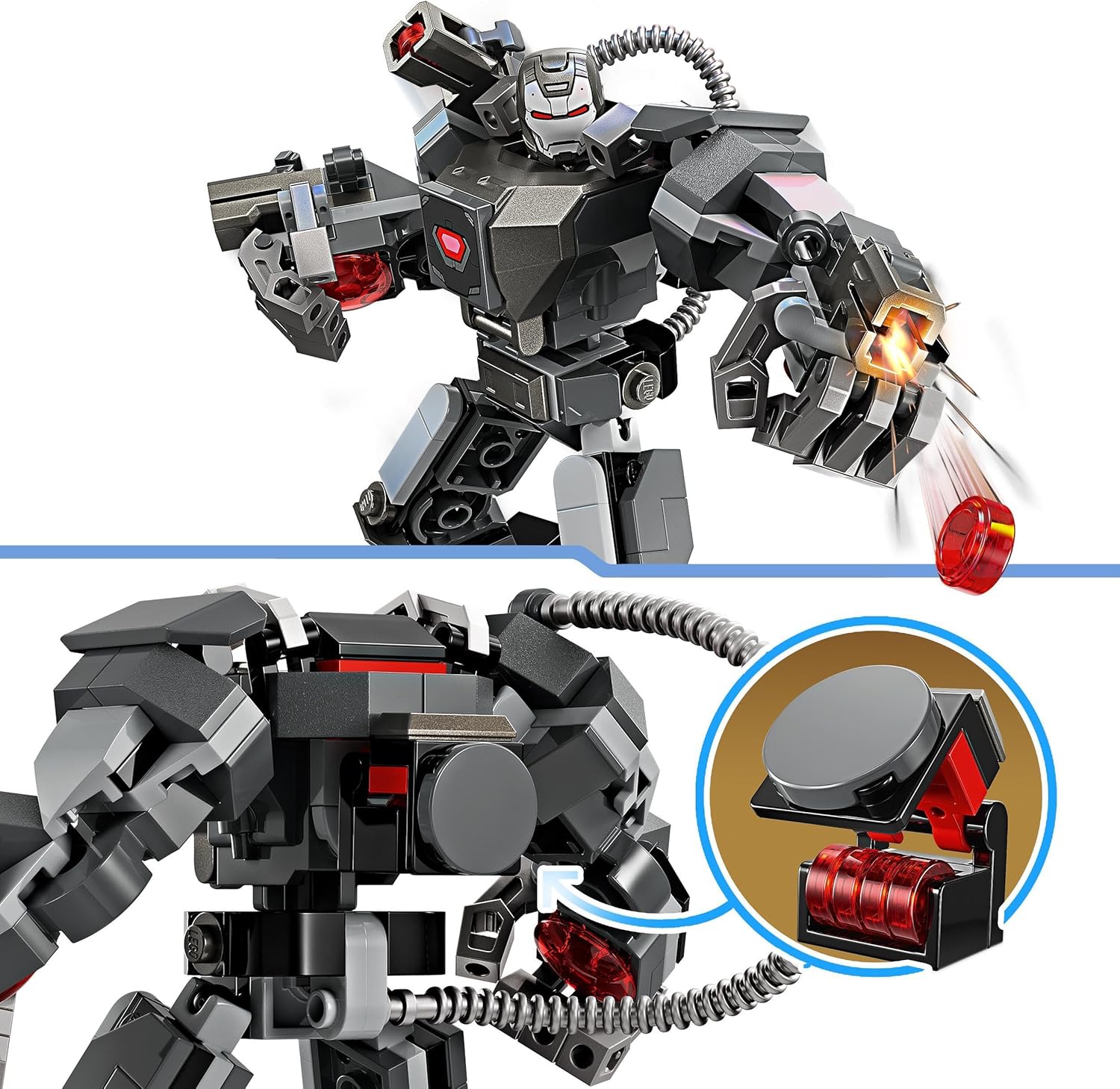 LEGO Marvel War Machine Mech Armour - Buildable Action Figure for Kids 6+ 5