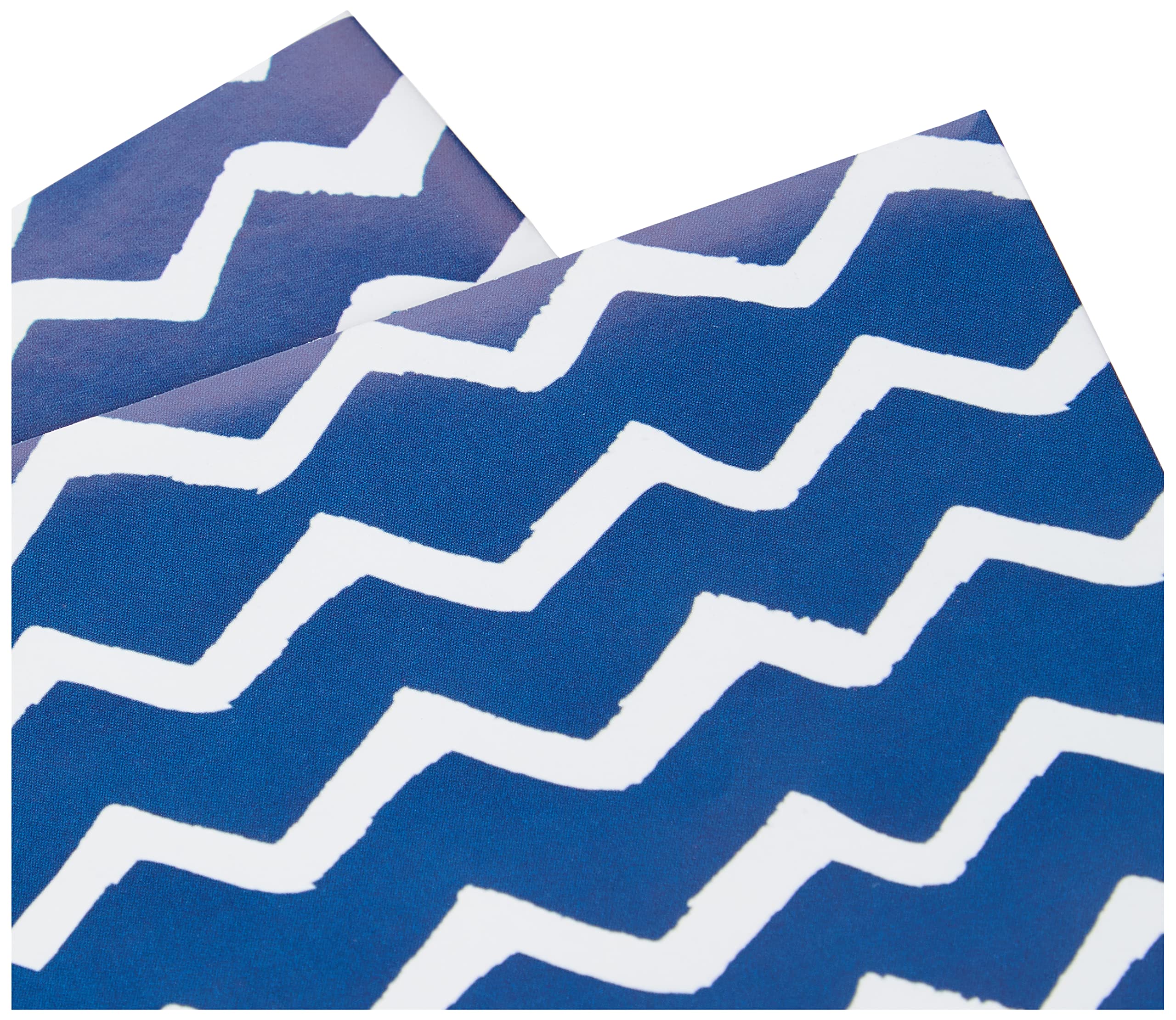 Hallmark Any Occasion Gift Wrapping Paper - Blue & White Zig-Zag Design | 2 Sheets, 50cm x 70cm 3