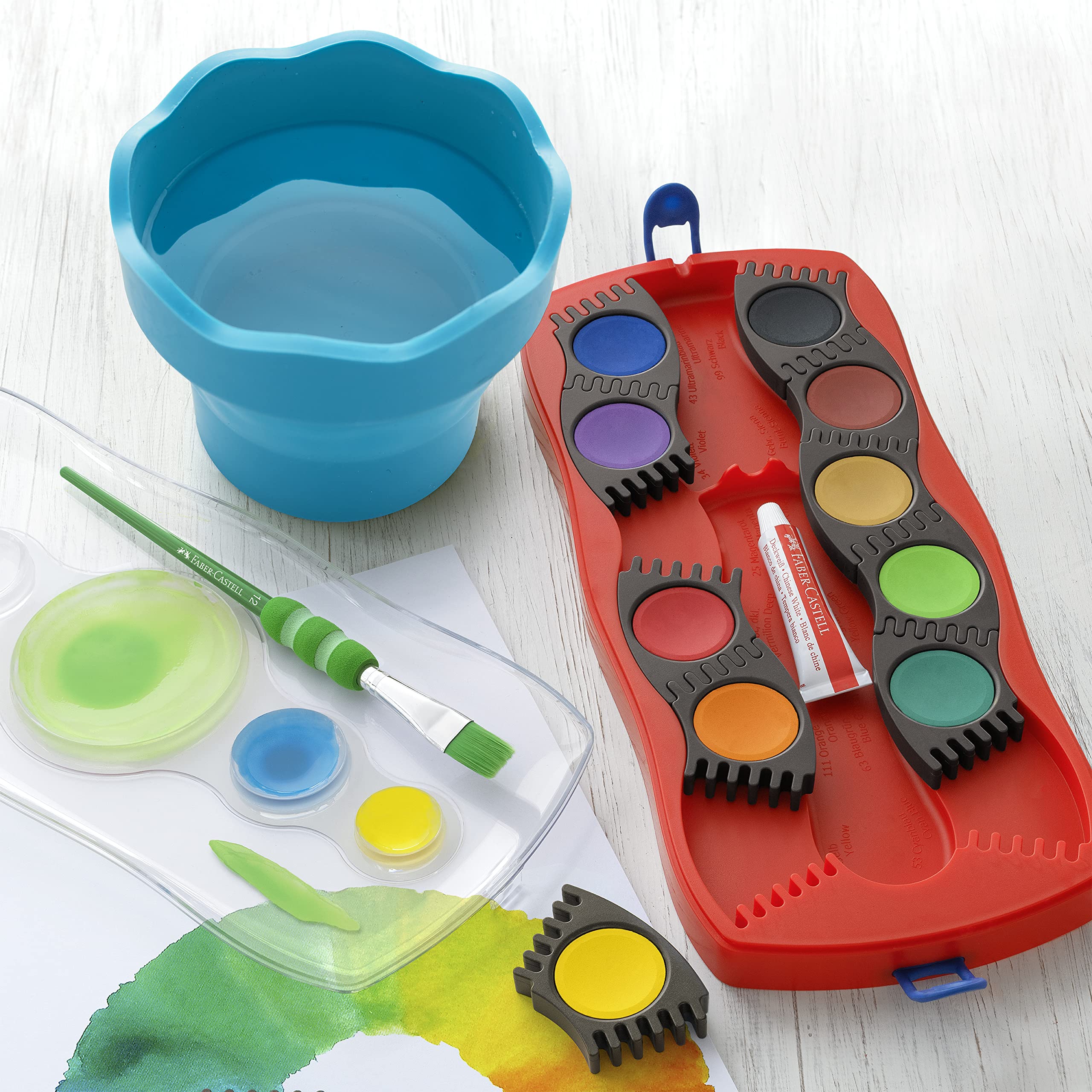 Faber-Castell Clic&Go Water Cup - Practical Folding Design | Turquoise | Plastic 4