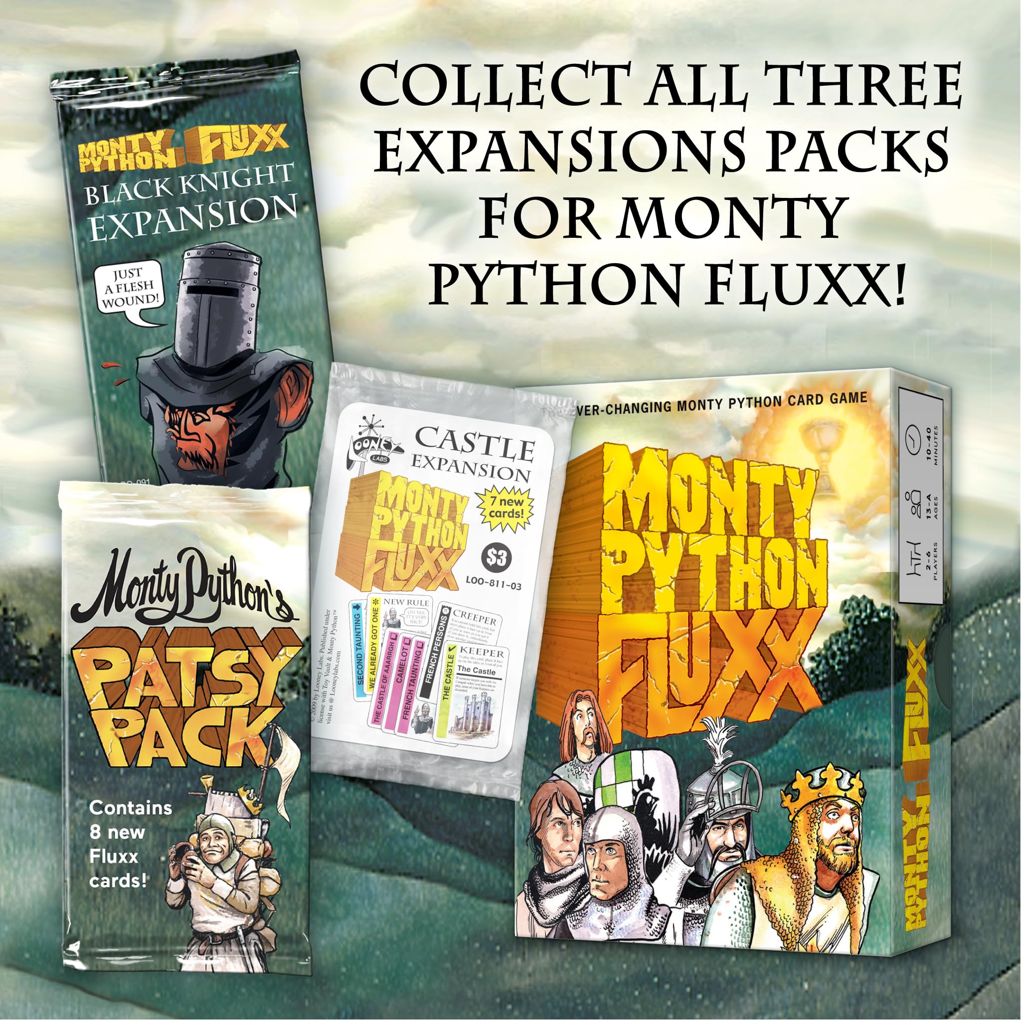 Looney Labs Monty Python's Patsy Pack Expansion for Fluxx | 8 Cards | Ages 10+ 5