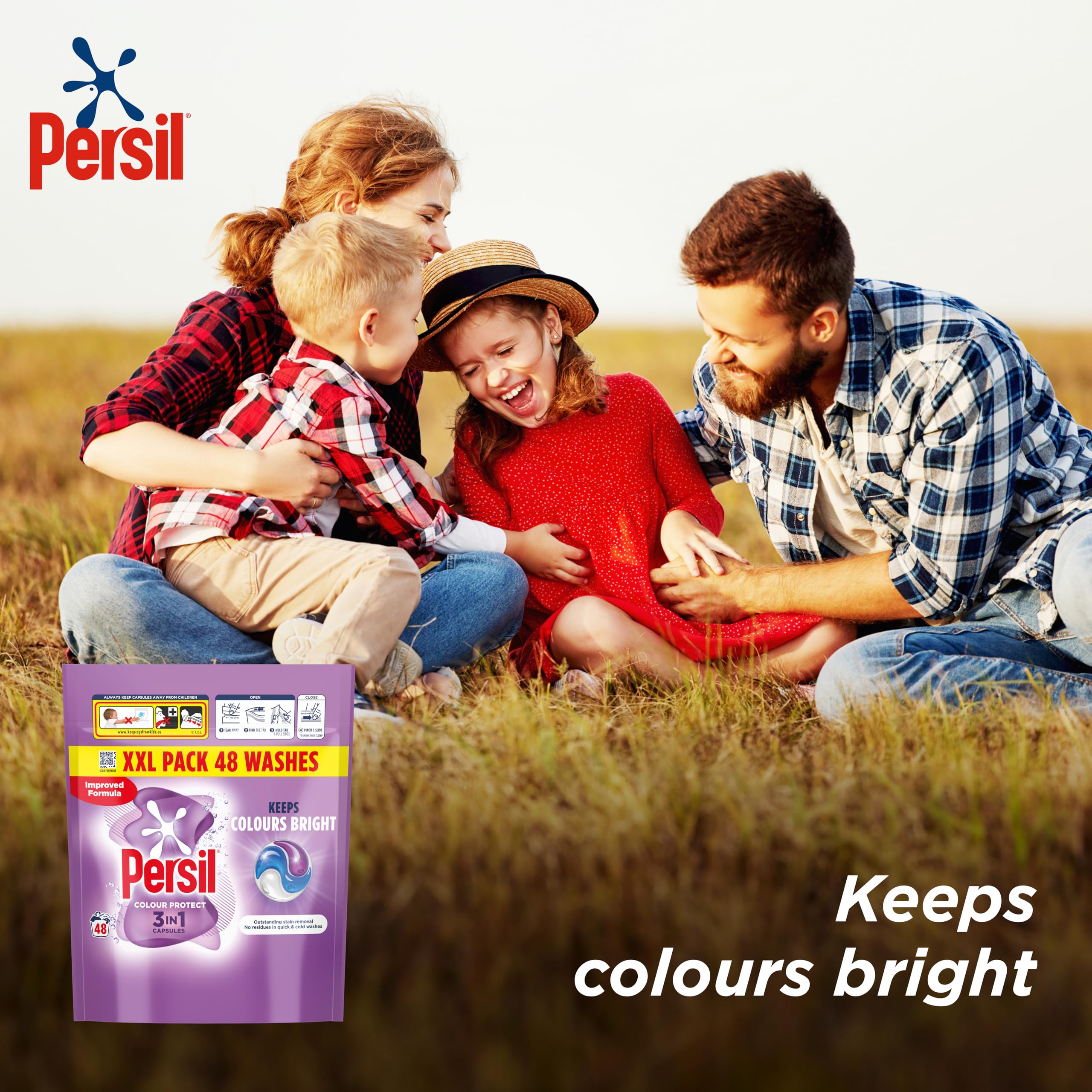 Persil - Colour Protect 3 in 1 Washing Capsules 48 Washes 7