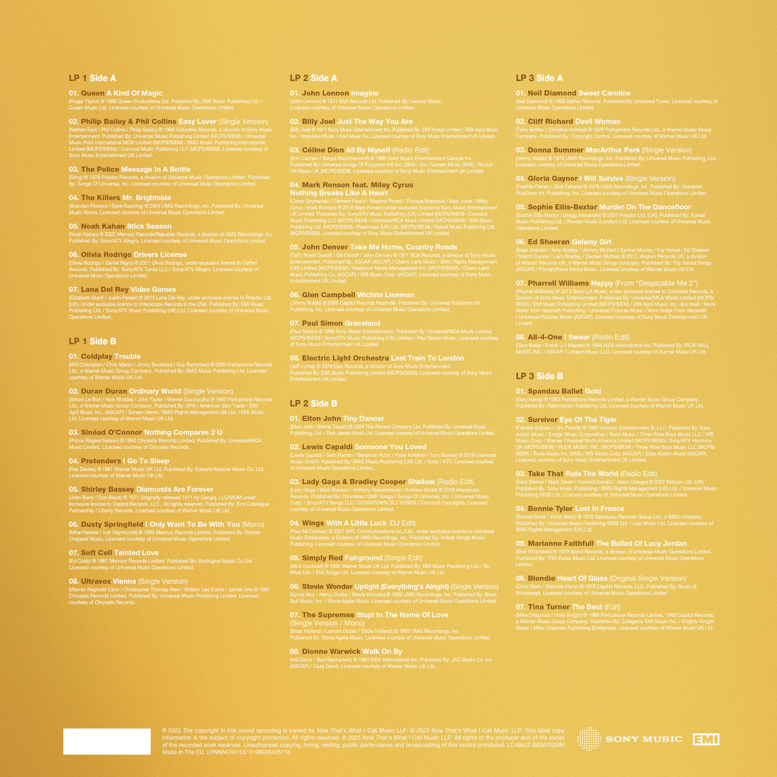 NOW That's What I Call Gold - The Ultimate Hits [VINYL] 6