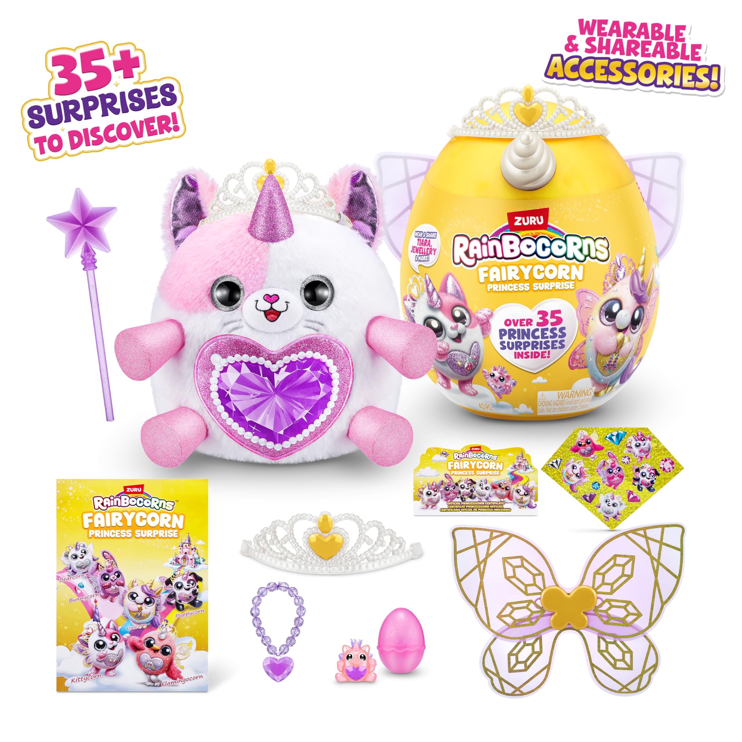 Rainbocorns Fairycorn Princess Series 6 Tee-Are the Kitty - Collectible Plush with Magical Surprises & Wearable Wings 7