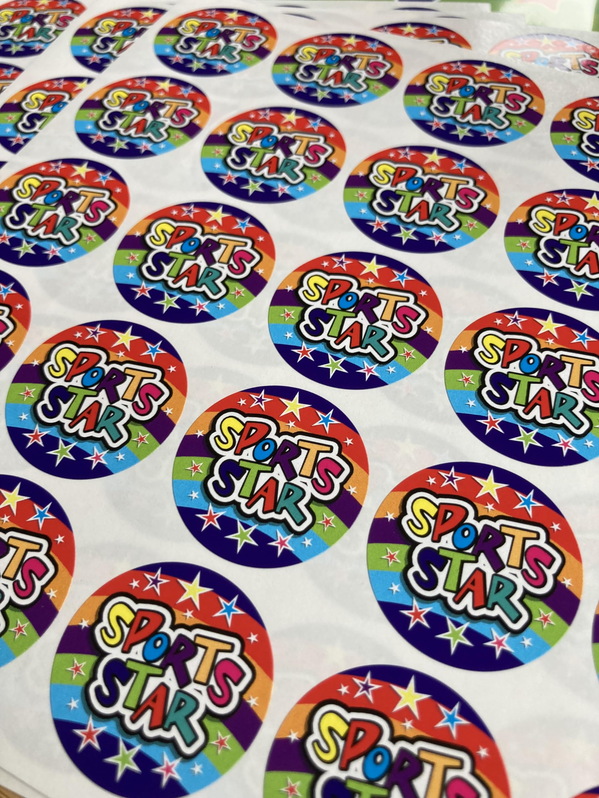 SuperStickers Sports Star Stickers - 125 Pack, 28mm Circular Stickers for Sports Rewards 5
