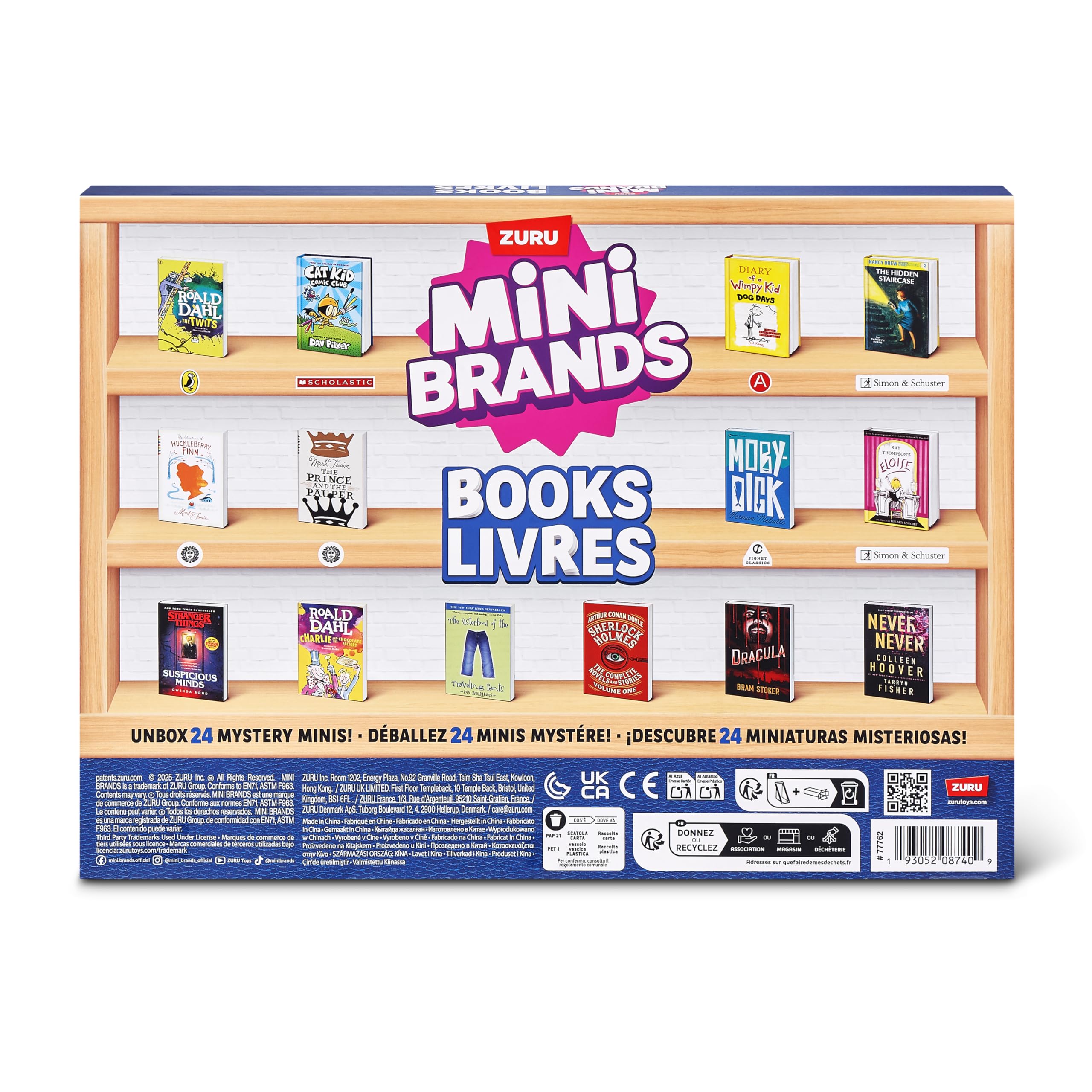 Mini Brands Books Advent Calendar - 24-Piece Collectible Miniature Book Set for Ages 3+ 6