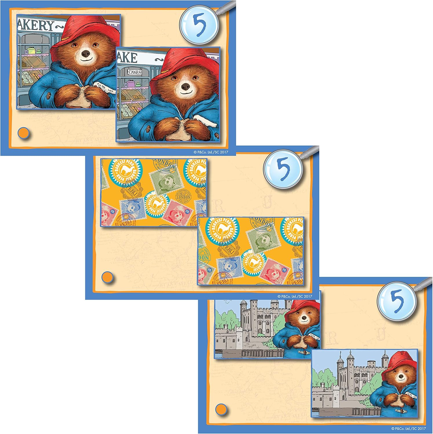 Paddington Bear Spot the Difference Game - 80 Challenges Board Game 3