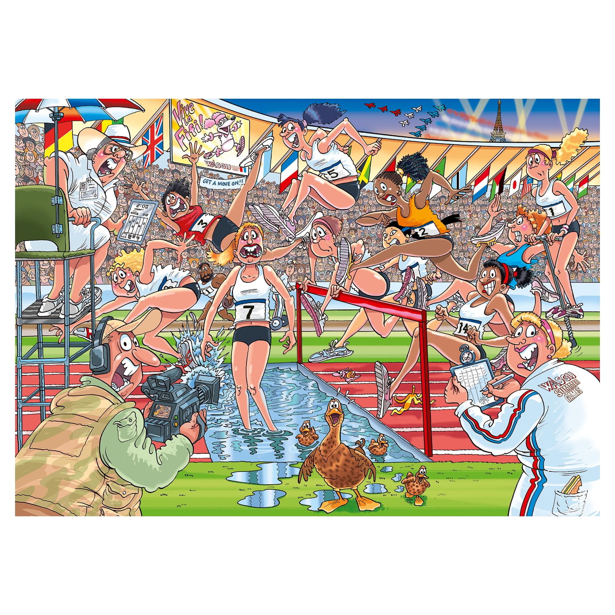 Jumbo Wasgij Original 44 Summer Games - 1000 Piece Adult Jigsaw Puzzle | 68 x 49 cm