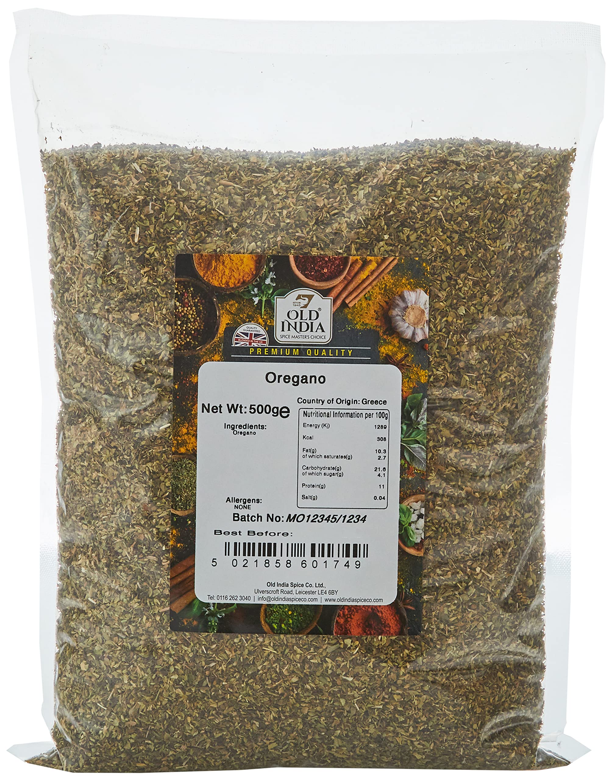 Old India Oregano Whole Spice - 500g Natural & Additive Free