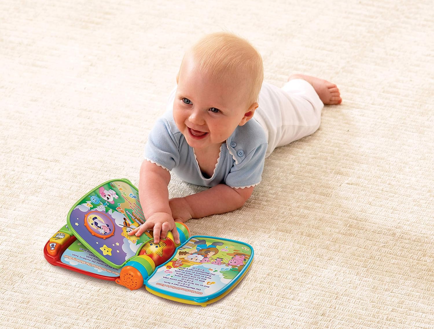 VTech Baby Musical Rhymes Book - 2 Modes of Play, Music, Lights & Sounds for Ages 3 Months+ 3