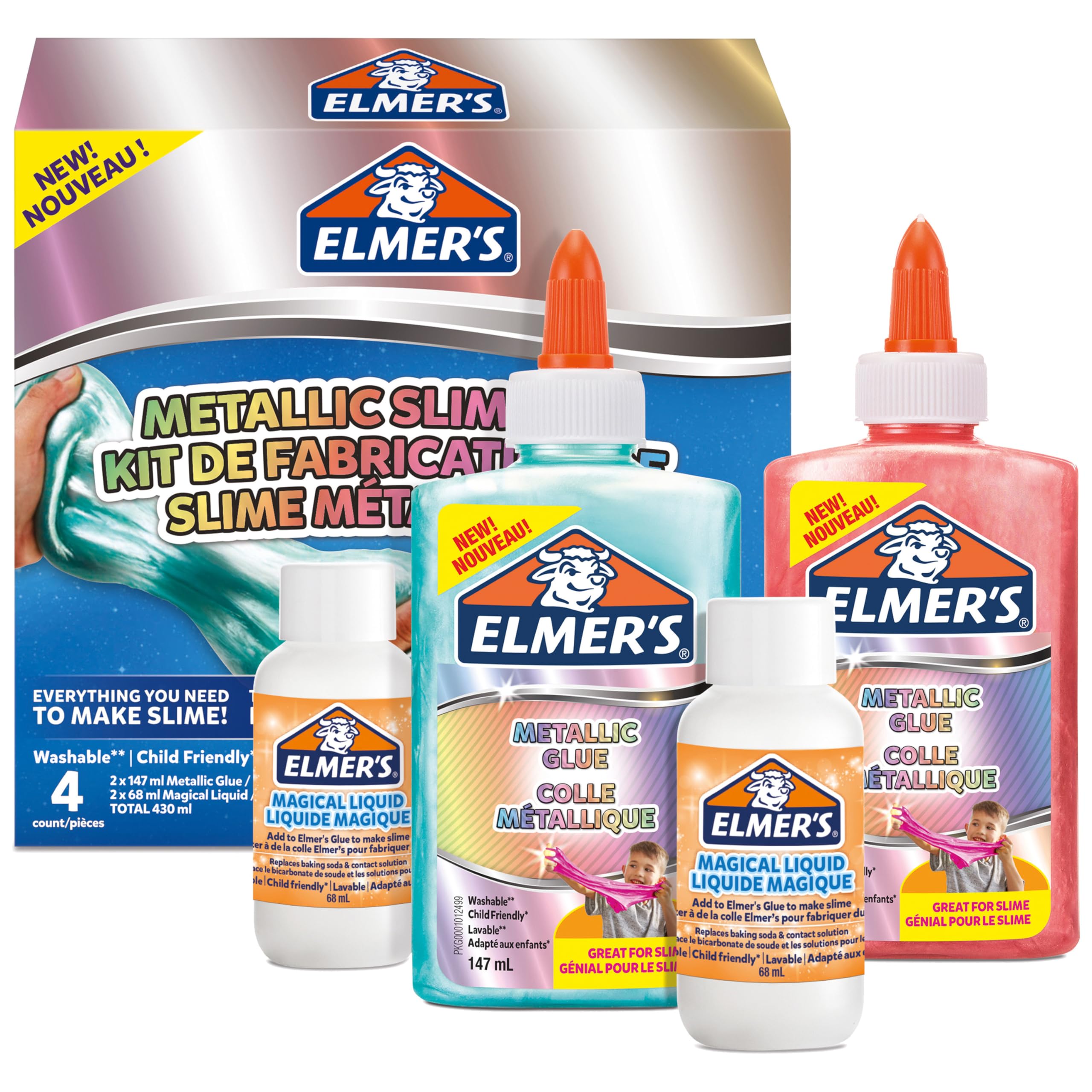 Elmer's Glitter Slime Kit - Arts & Crafts Playset for Kids