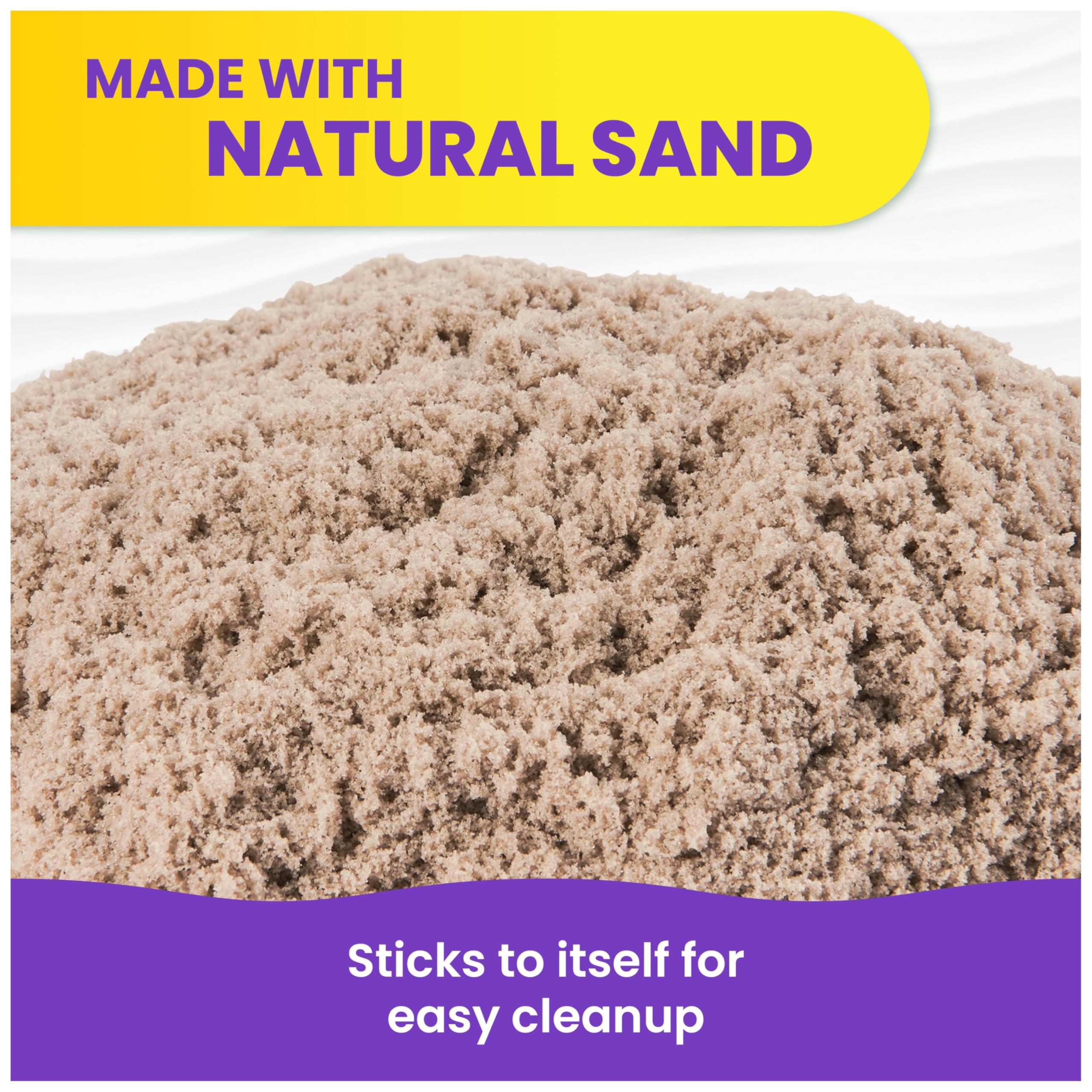 Kinetic Sand Natural Brown 907g - Squeeze & Shape Sensory Play Sand for Kids 4