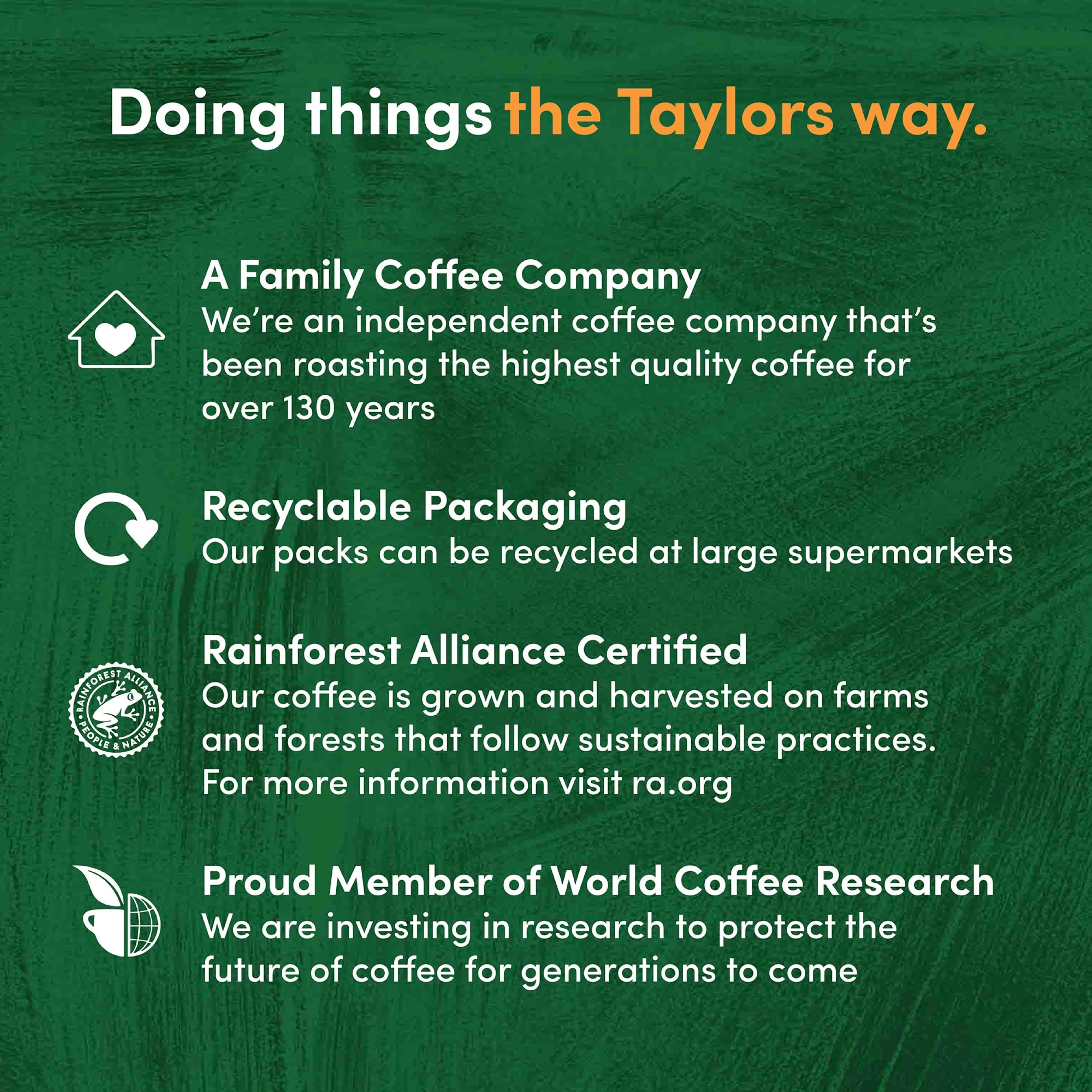 Taylors of Harrogate Hot Lava Java Ground Coffee - Extra Dark Roast, Smoky Notes | 200g Pack of 6 6