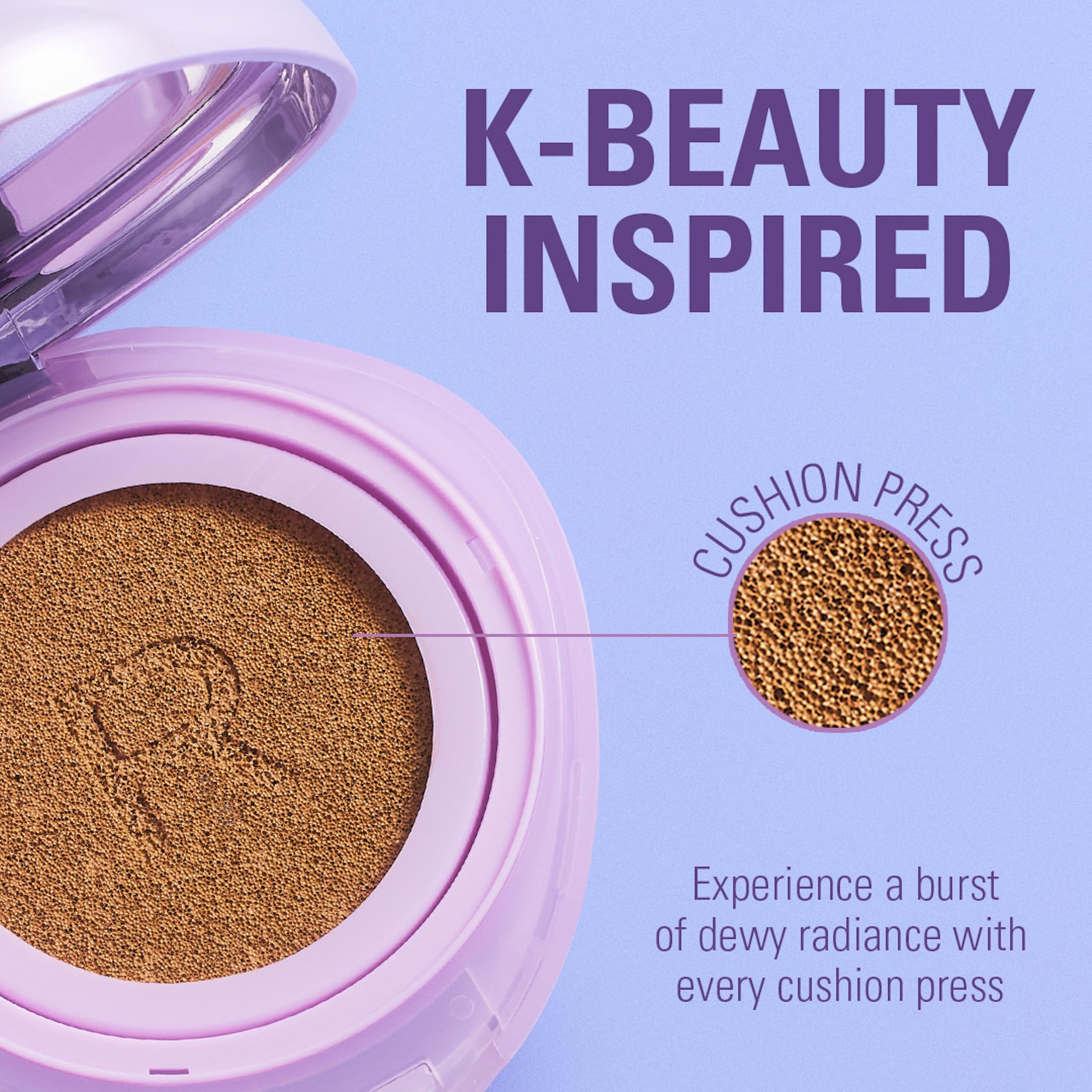 Revolution Beauty London Superdewy Cushion Foundation - Buildable Coverage, Radiant Finish | Fair Neutral 3