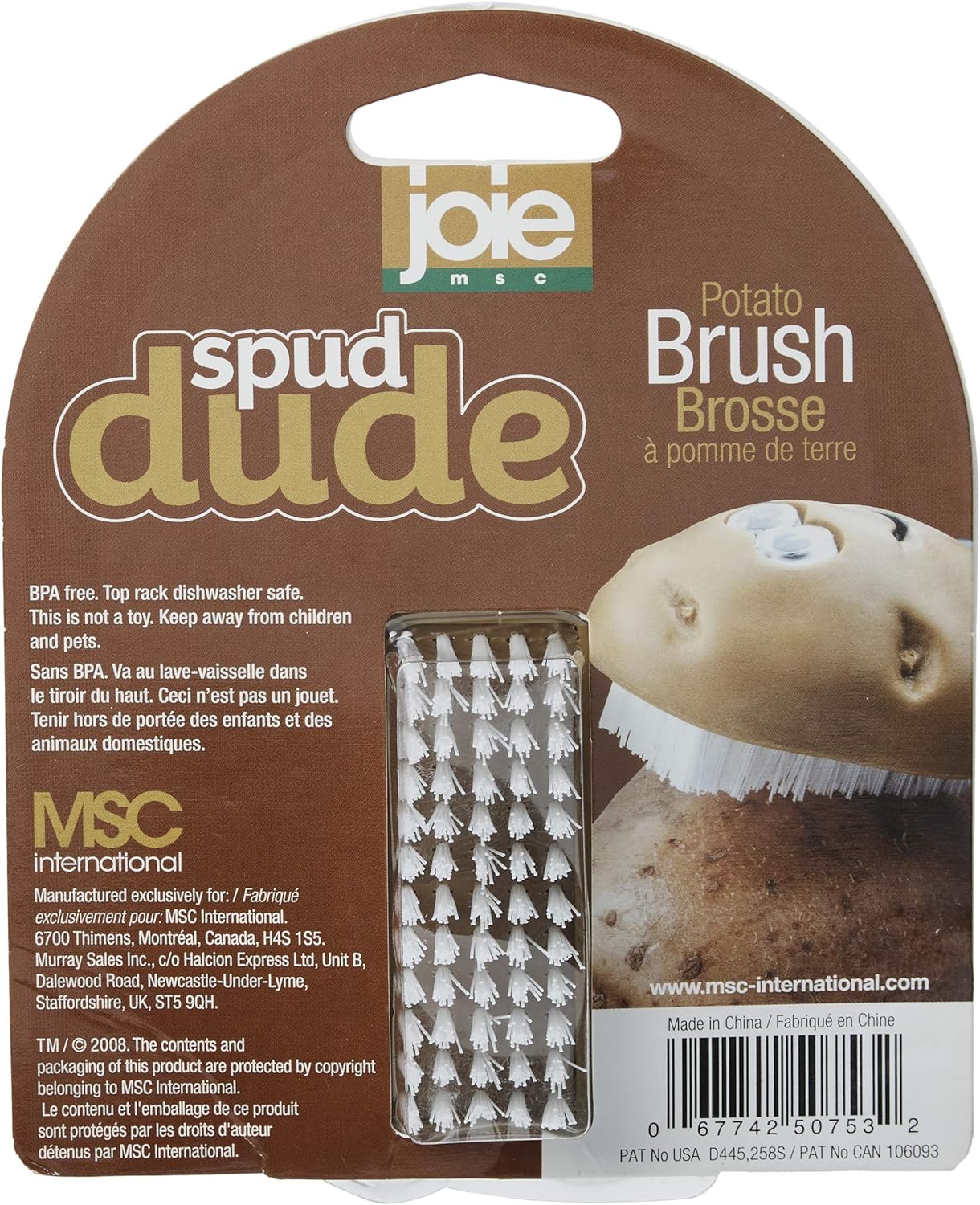 Joie Spud Dude Classic Potato Scrubbing Brush 6